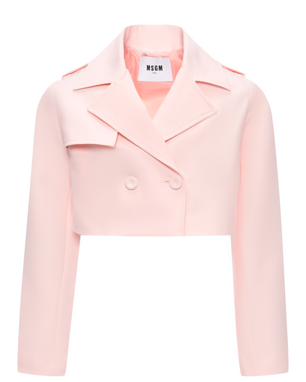 Укороченный двубортный пиджак MSGM двубортный пиджак розовый ermanno scervino