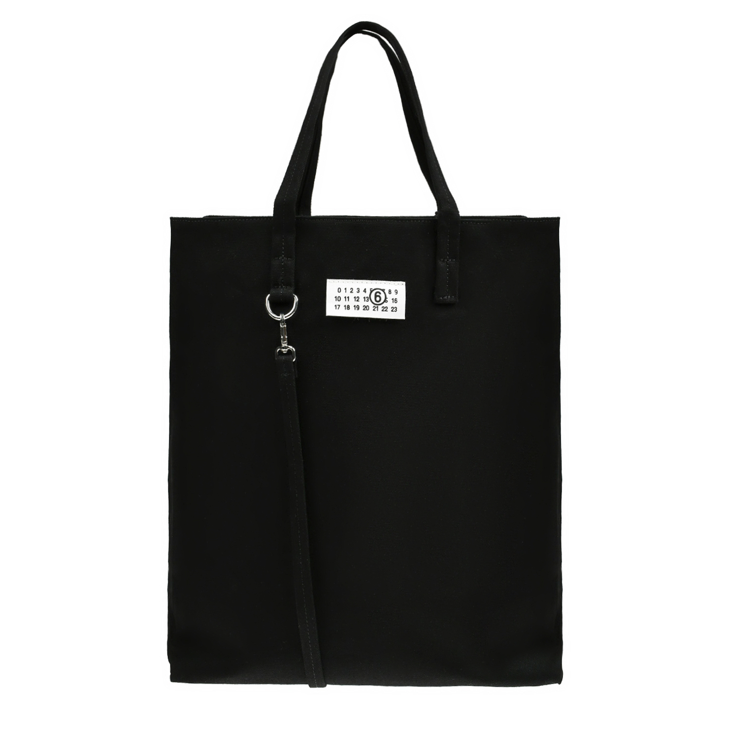 Сумка-шоппер с логотипом, черная MM6 Maison Margiela, размер unica, цвет нет цвета - фото 1