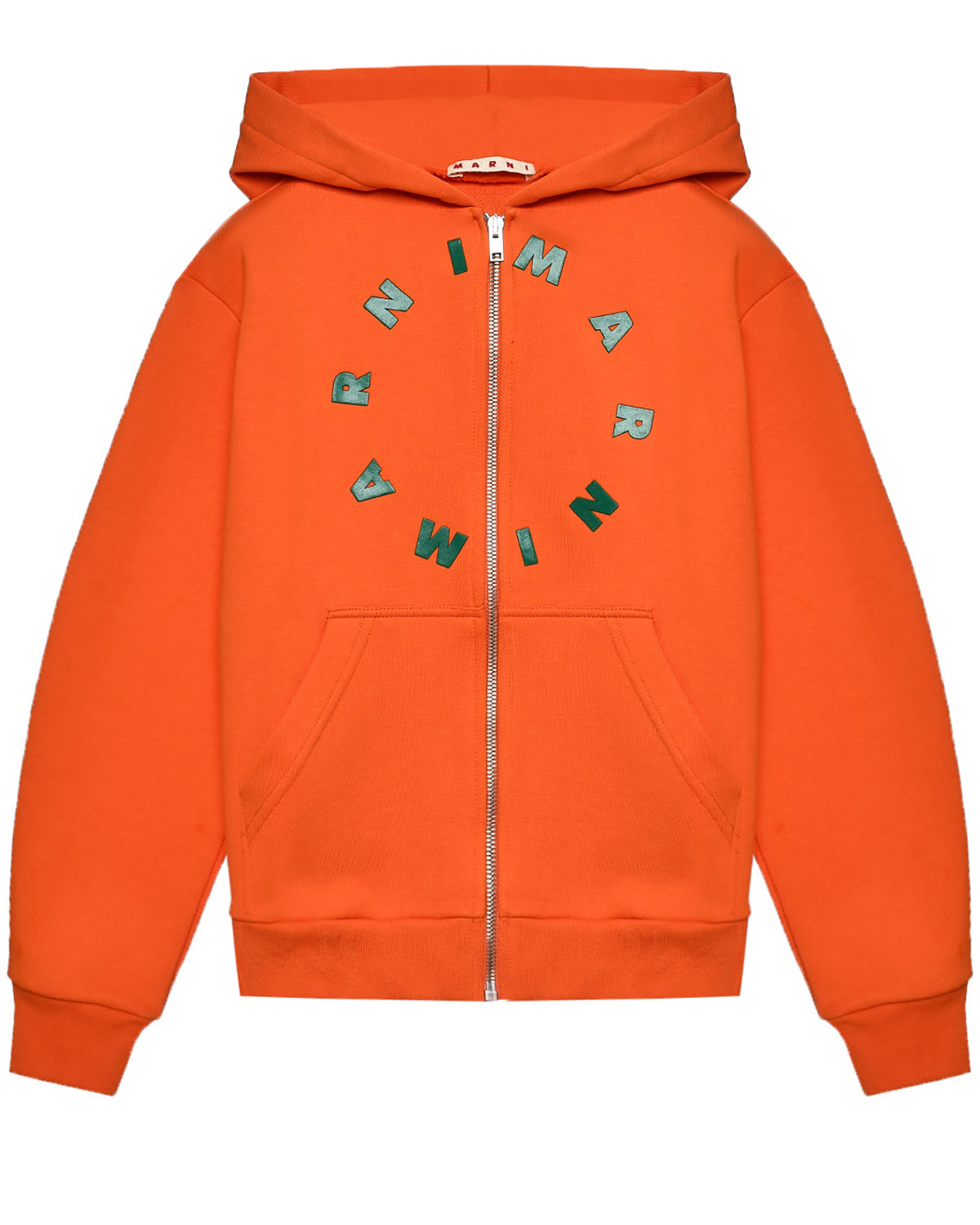 Спортивная куртка с лого, оранжевая MARNI, размер 116, цвет оранжевый