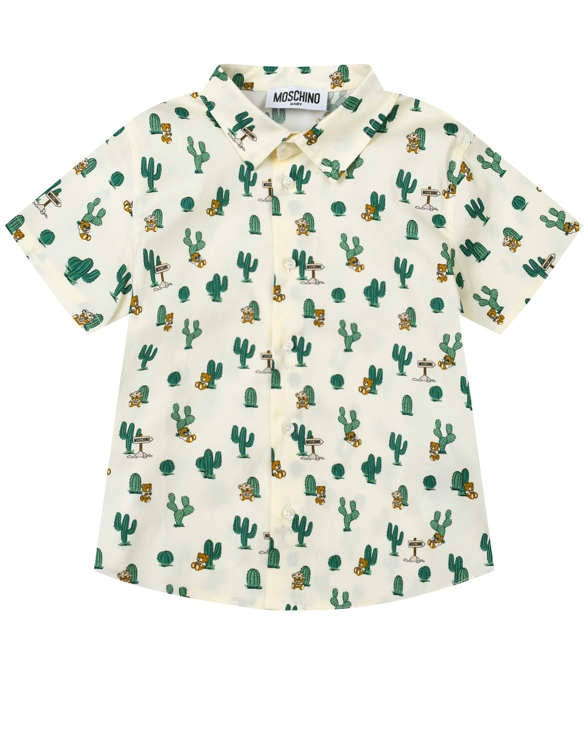 Рубашка с принтом "кактусы" Moschino, размер 98, цвет нет цвета - фото 1