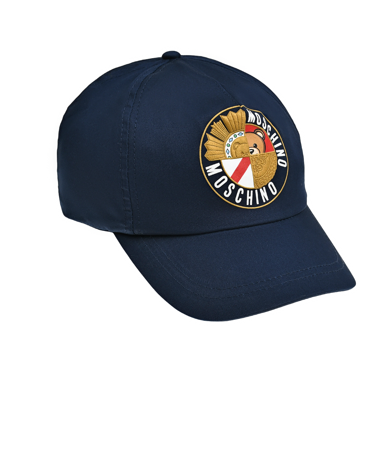 Бейсболка с гербом-лого Moschino, размер 54, цвет синий