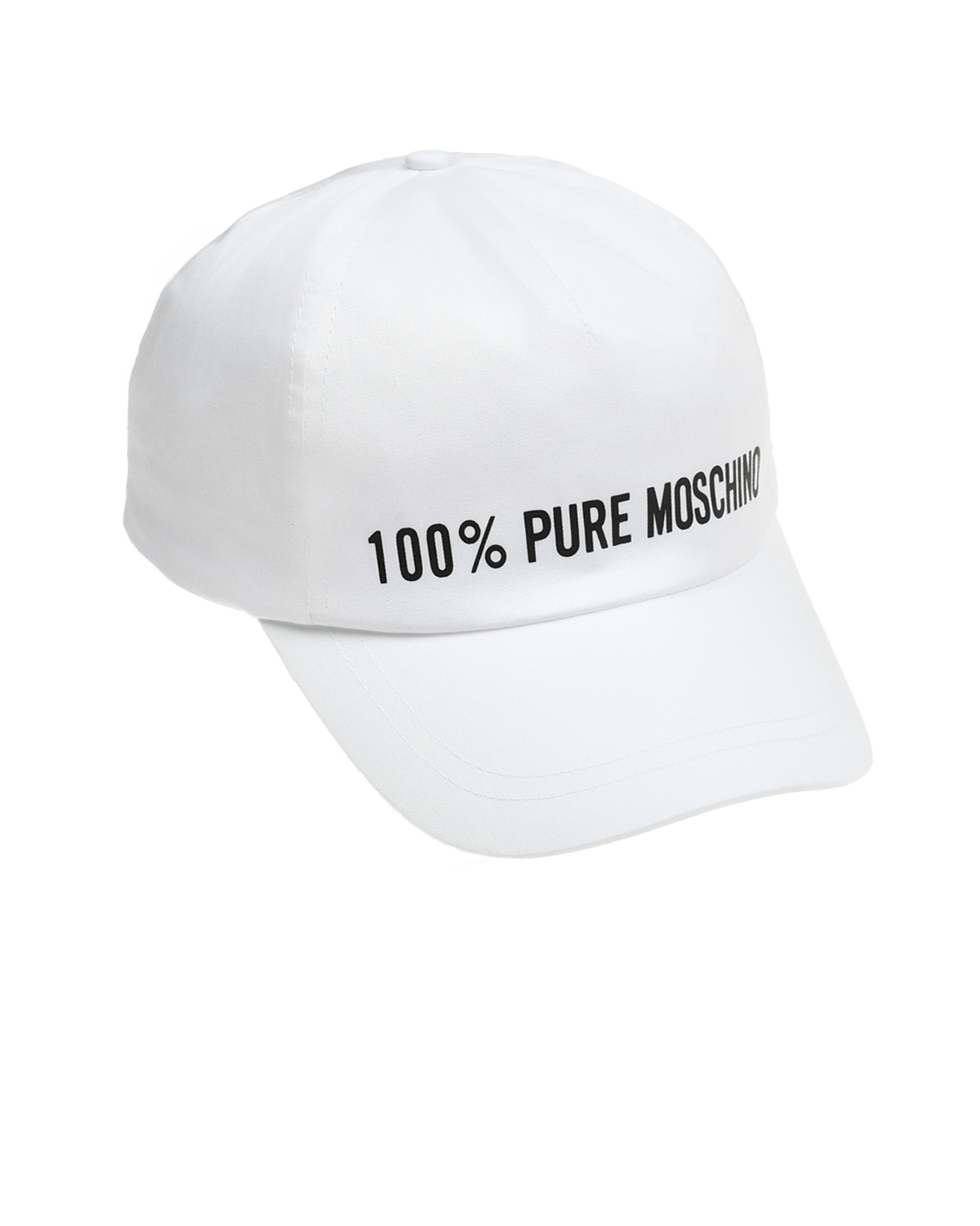 Бейсболка с принтом "100% Pure Moschino", размер 54, цвет белый