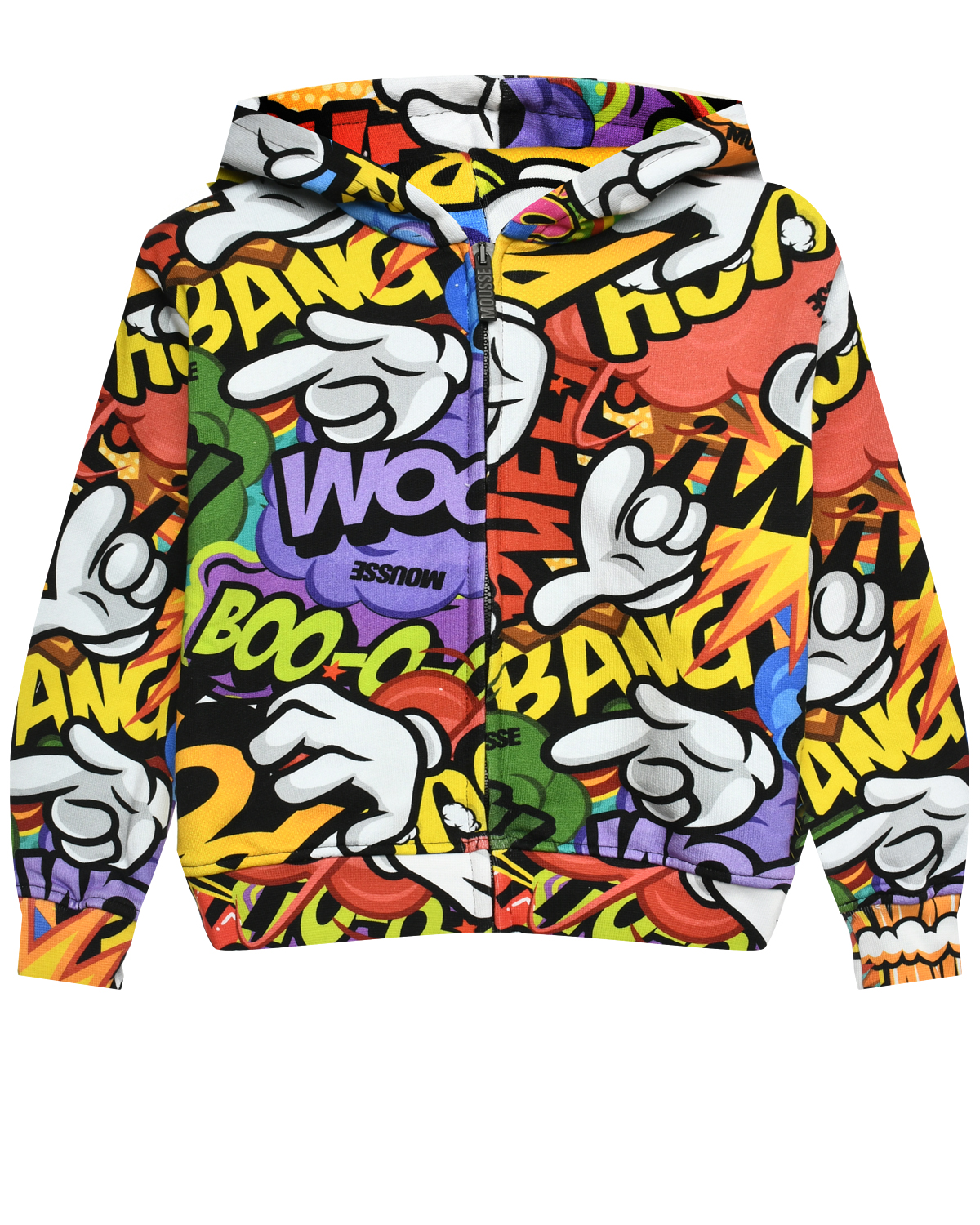 Куртка спортивная с принтом граффити, разноцветная Mousse kids, размер 104
