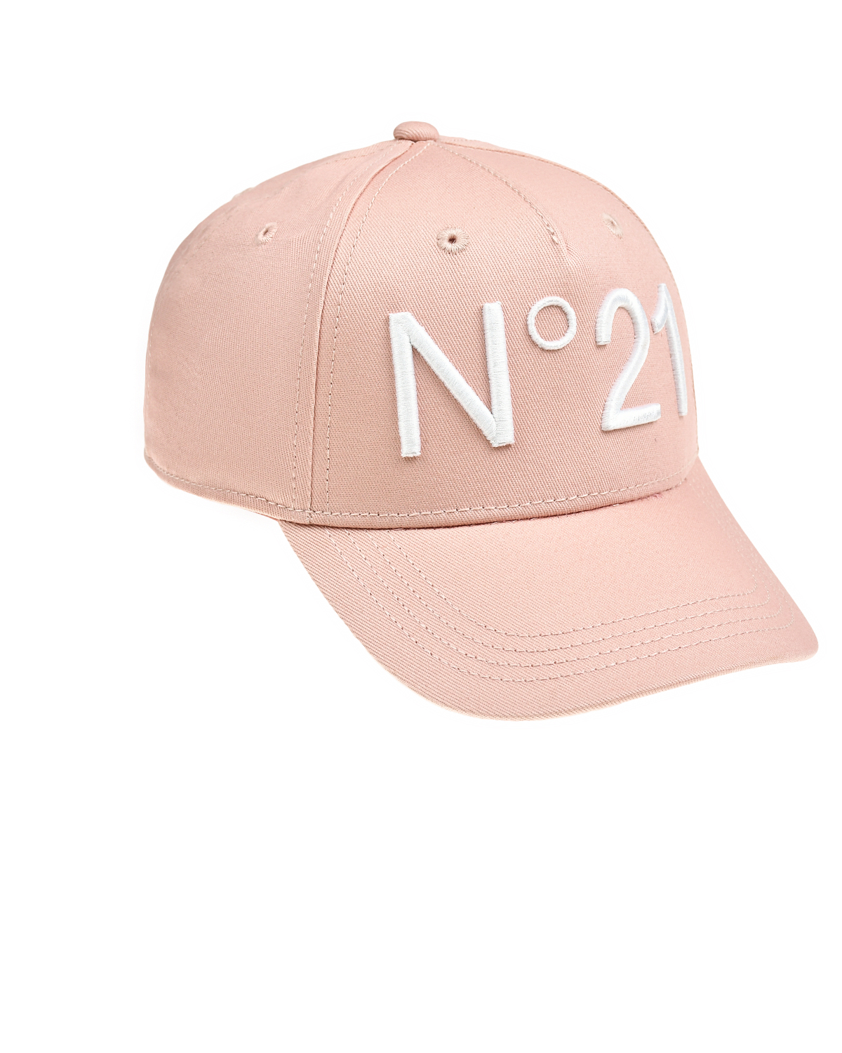 Бейсболка с белым лого, розовая No. 21, размер 2, цвет нет цвета