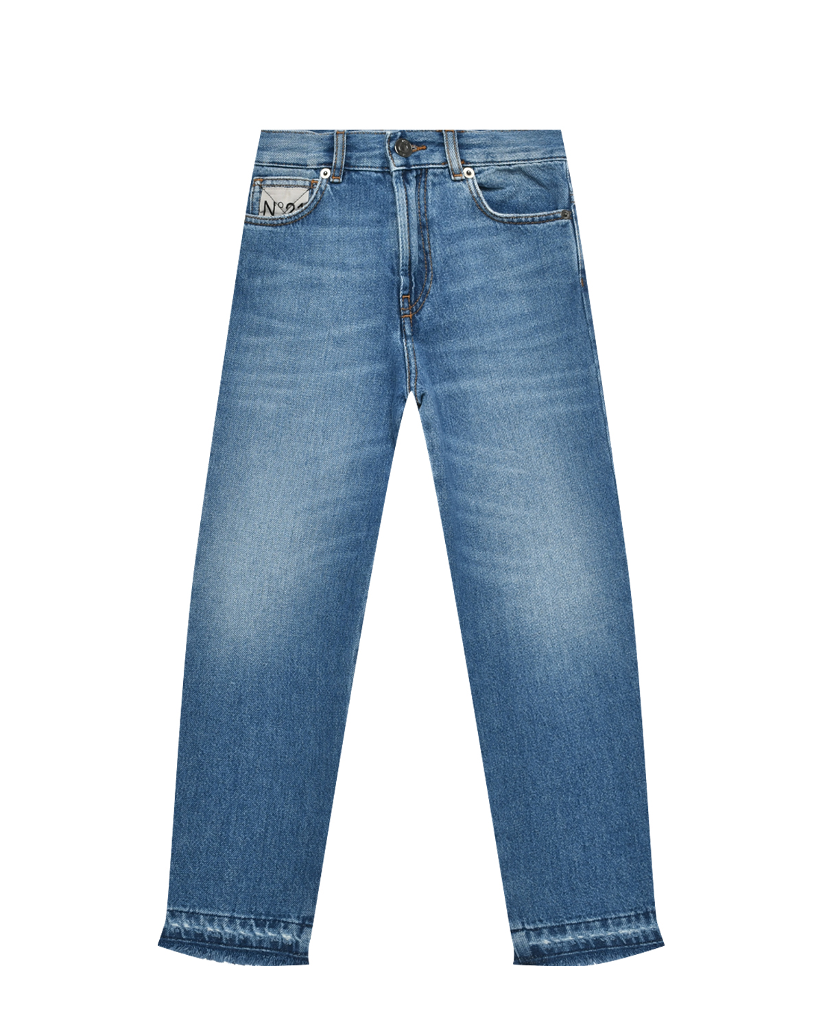 Выбеленные джинсы, синие No. 21, размер 164, цвет синий