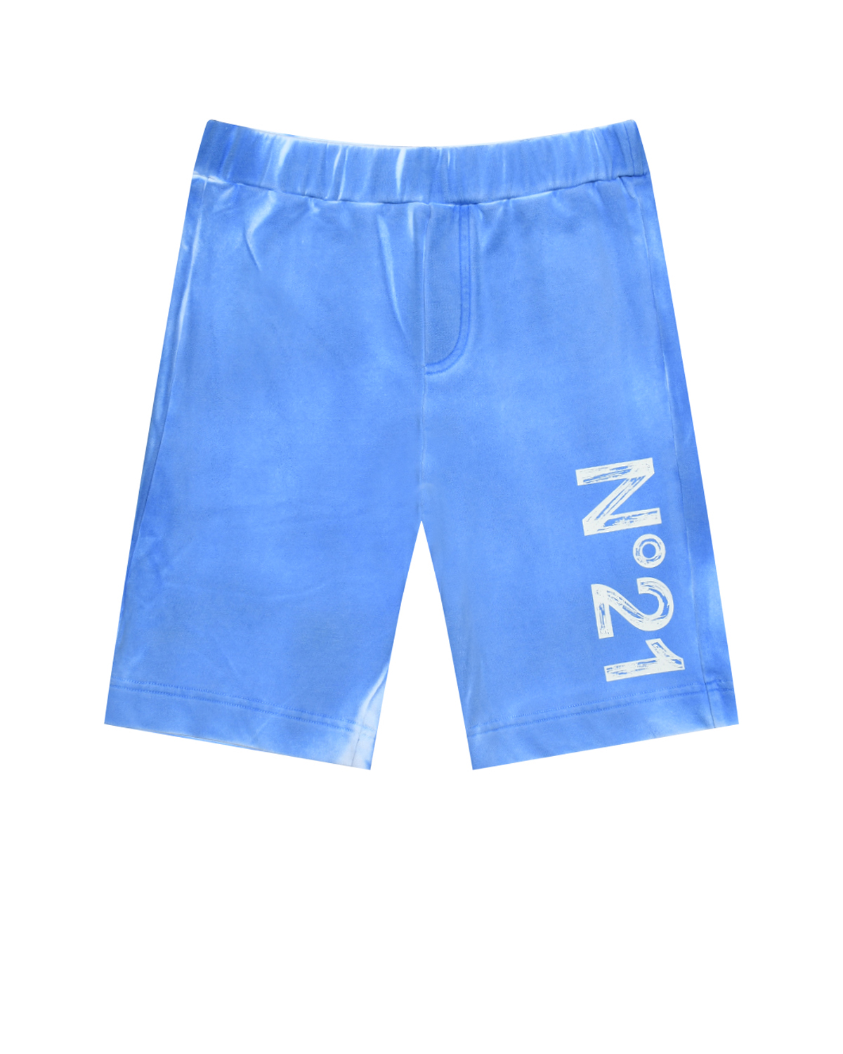 Бермуды с логотипом на штанине, синие No. 21, размер 128, цвет нет цвета