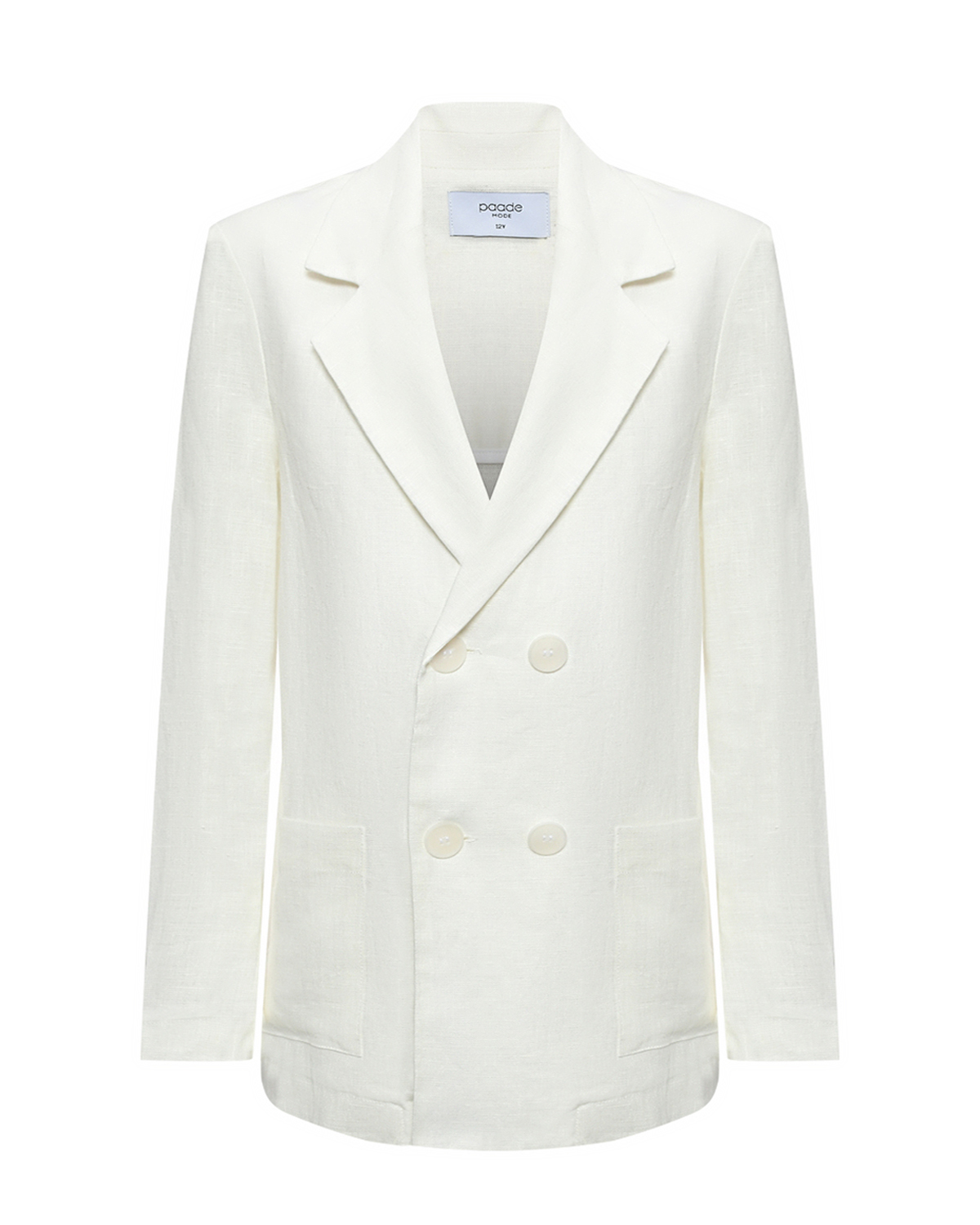 Пиджак с фигурными лацканами, белый Paade Mode пиджак оверсайз белый glvr s