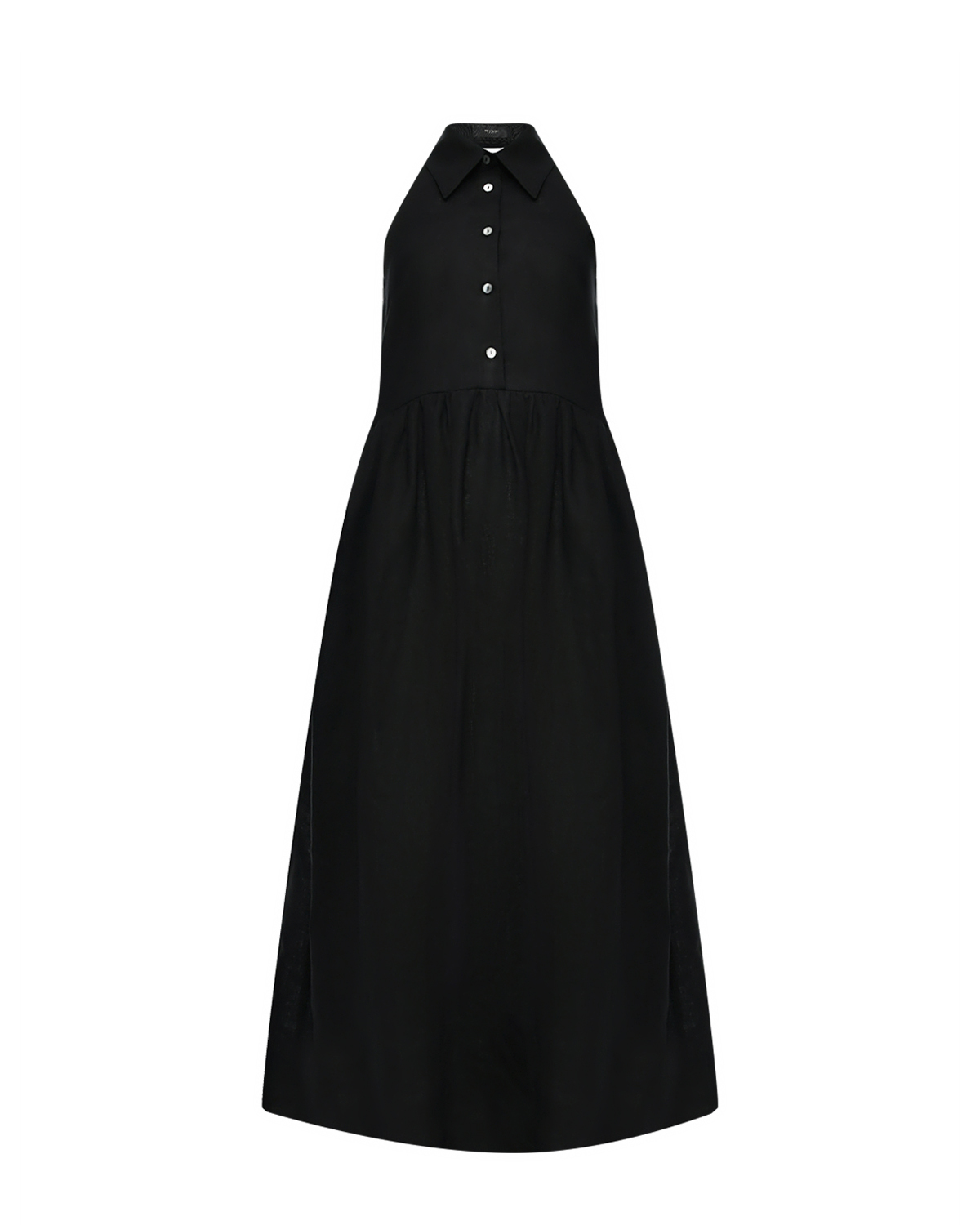 Льняное платье. черное SHADE, размер 44, цвет черный - фото 1