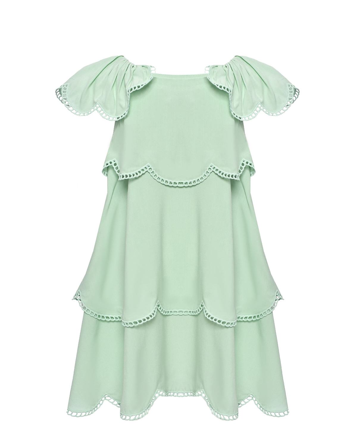Платье с рукавами-крылышками и шитьем Stella McCartney, размер 128, цвет нет цвета - фото 1
