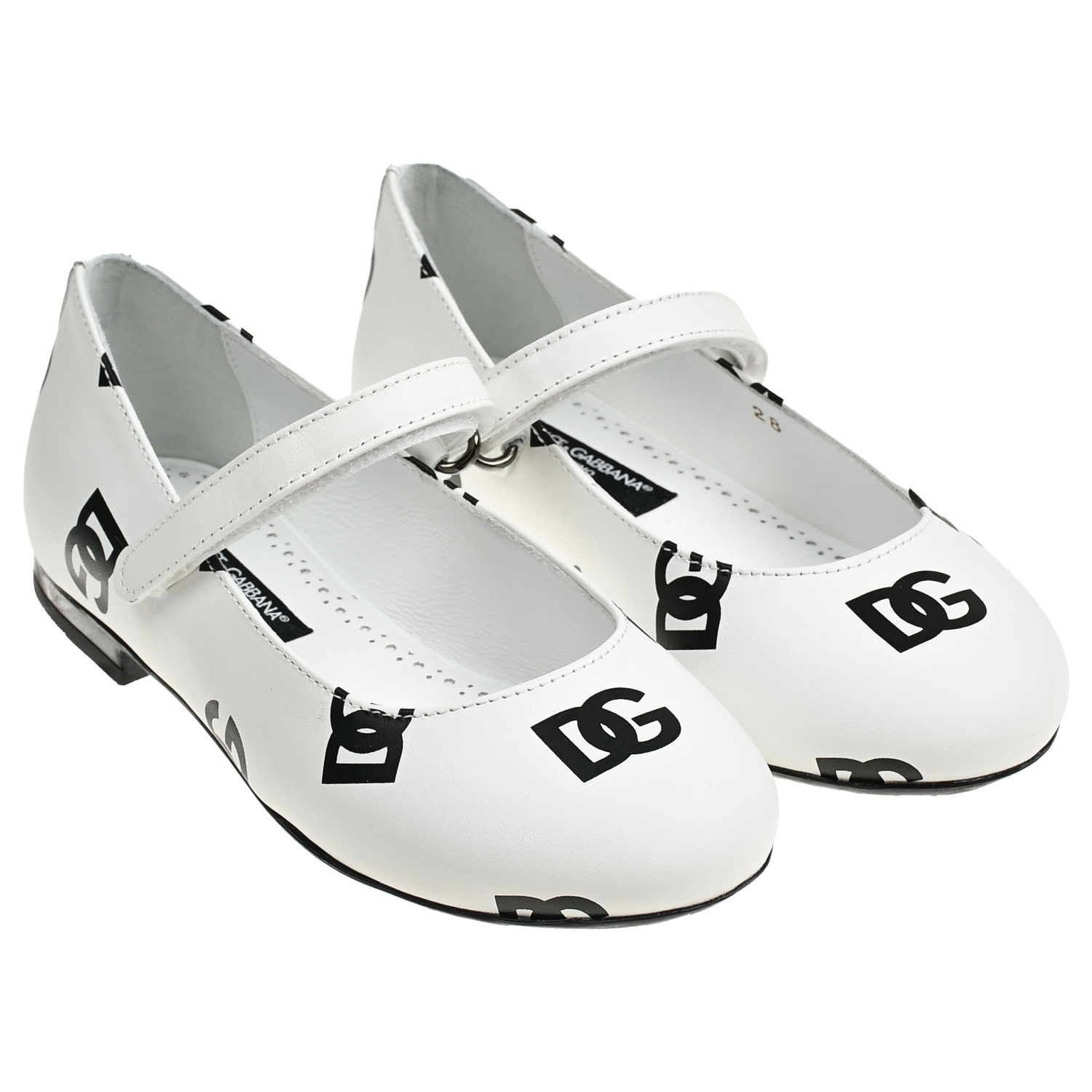 Туфли белые с черным лого Dolce&Gabbana биток aramith pool tournament magnetic с лого 57 2мм белый