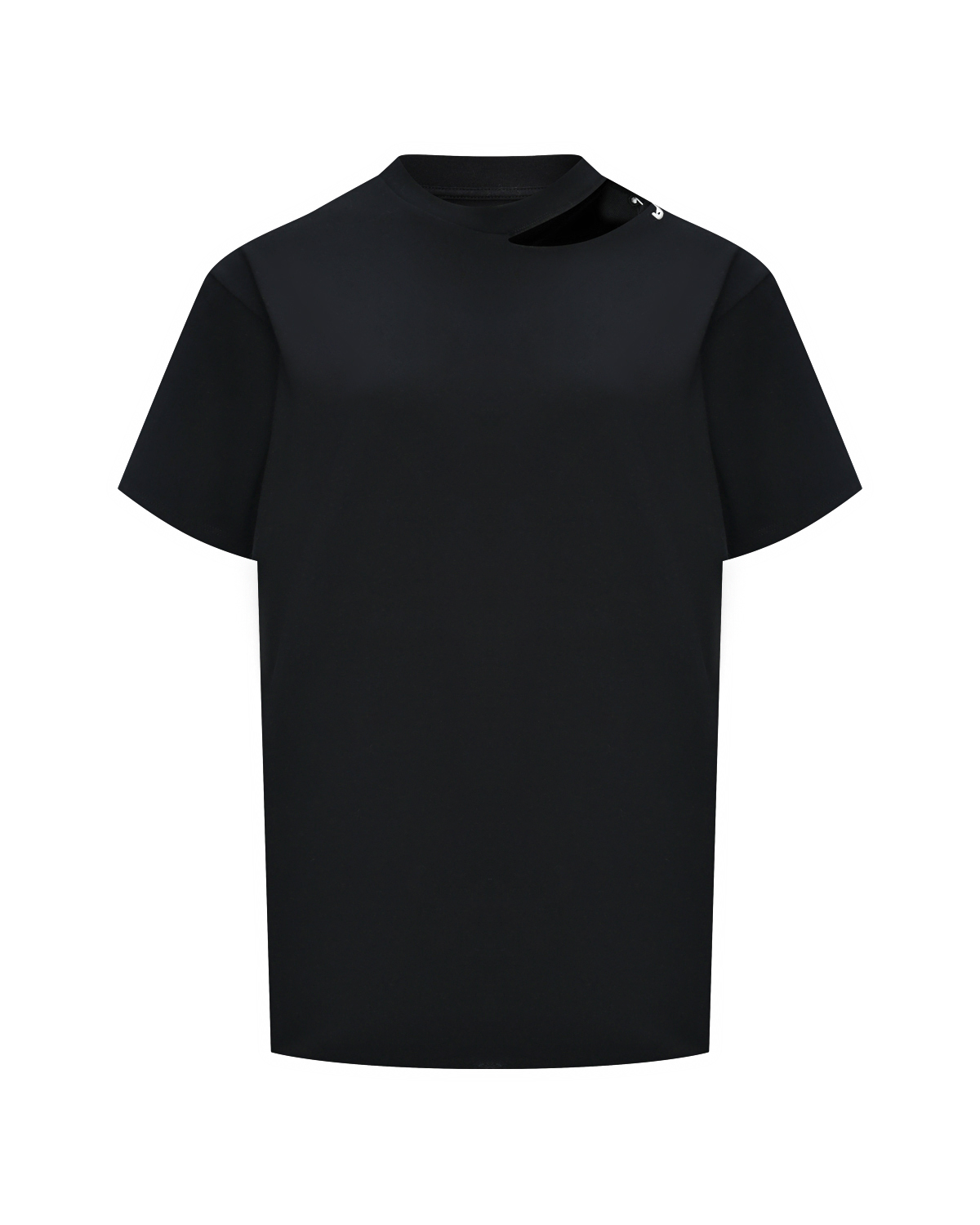 Футболка оверсайз с разрезами MM6 Maison Margiela футболка базовая черная с лого mm6 maison margiela