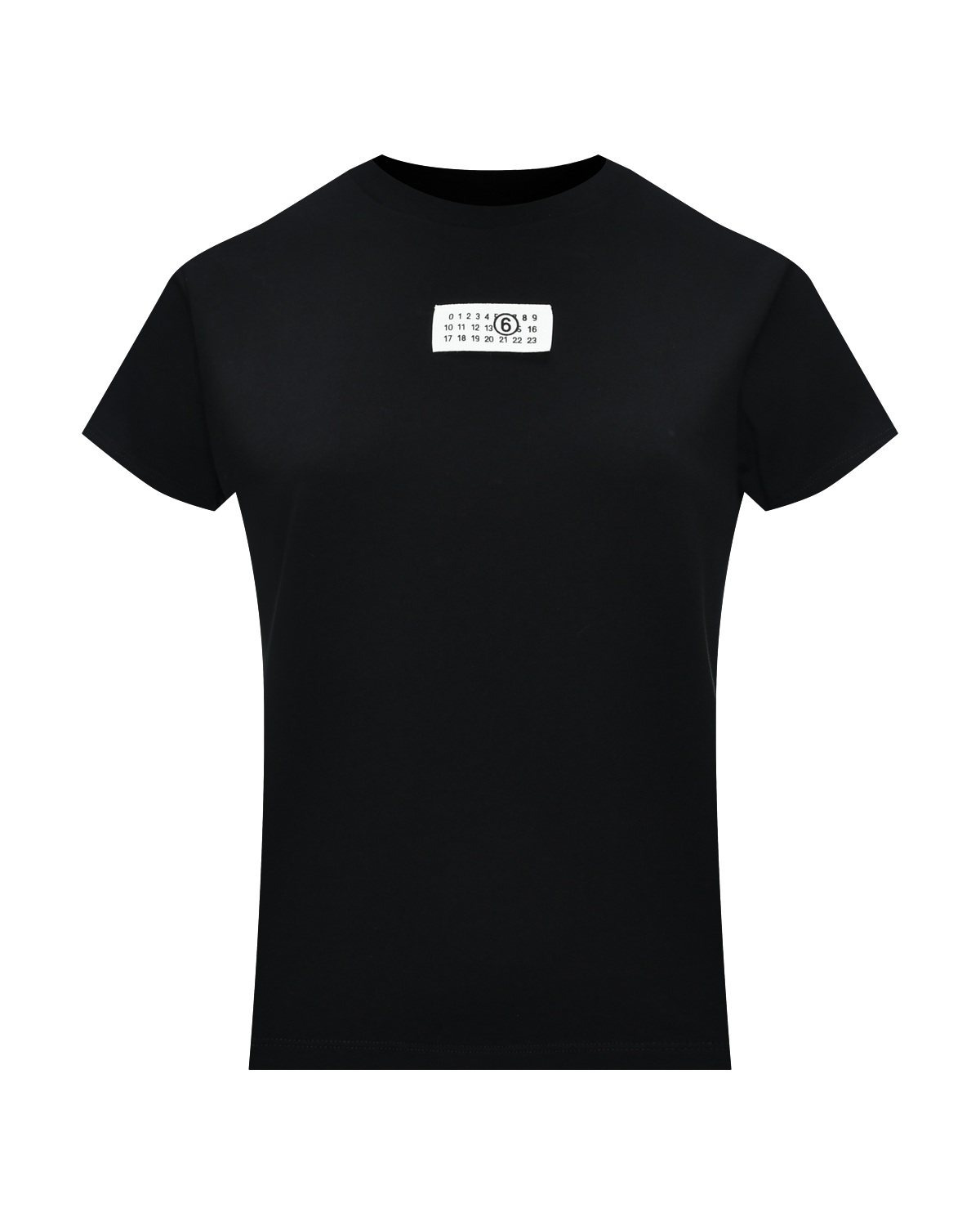 Футболка базовая черная с лого MM6 Maison Margiela футболка mm6 maison margiela