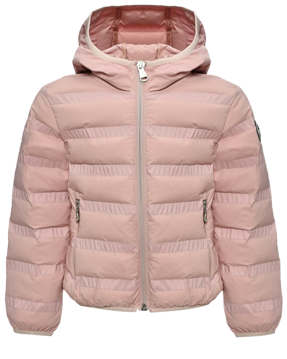 Стеганая куртка с капюшоном, розовая Colmar Junior белая стеганая сумка с лого roberto cavalli