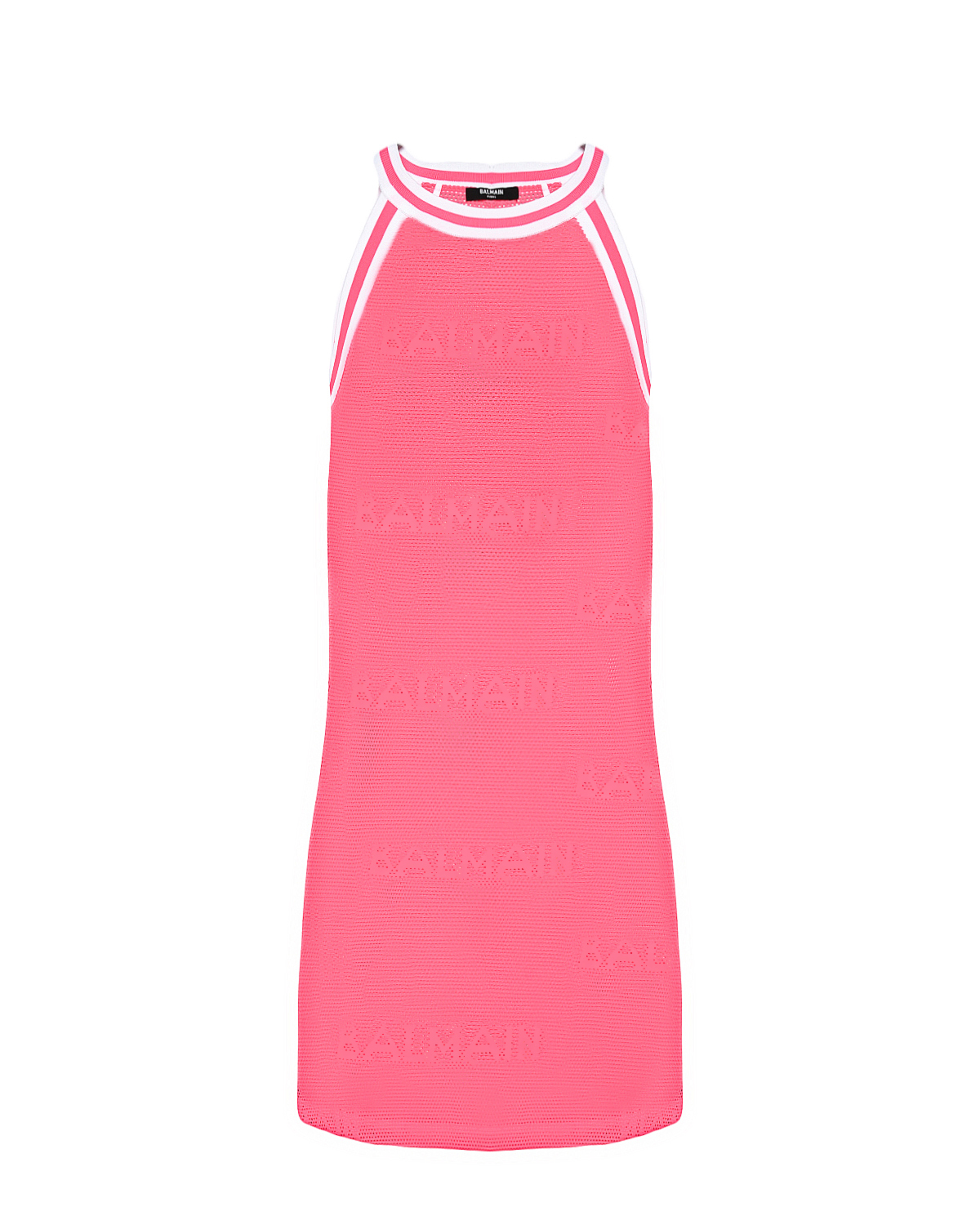 Платье без рукавов, розовое Balmain