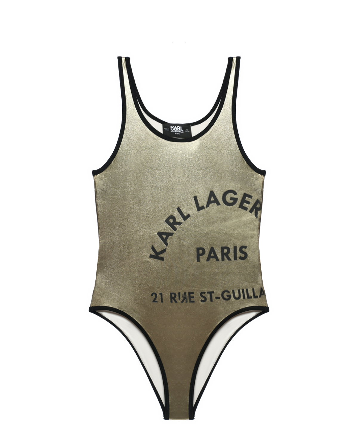 Купальник слитный с принтом логотипом, золотой Karl Lagerfeld kids купальник karl lagerfeld