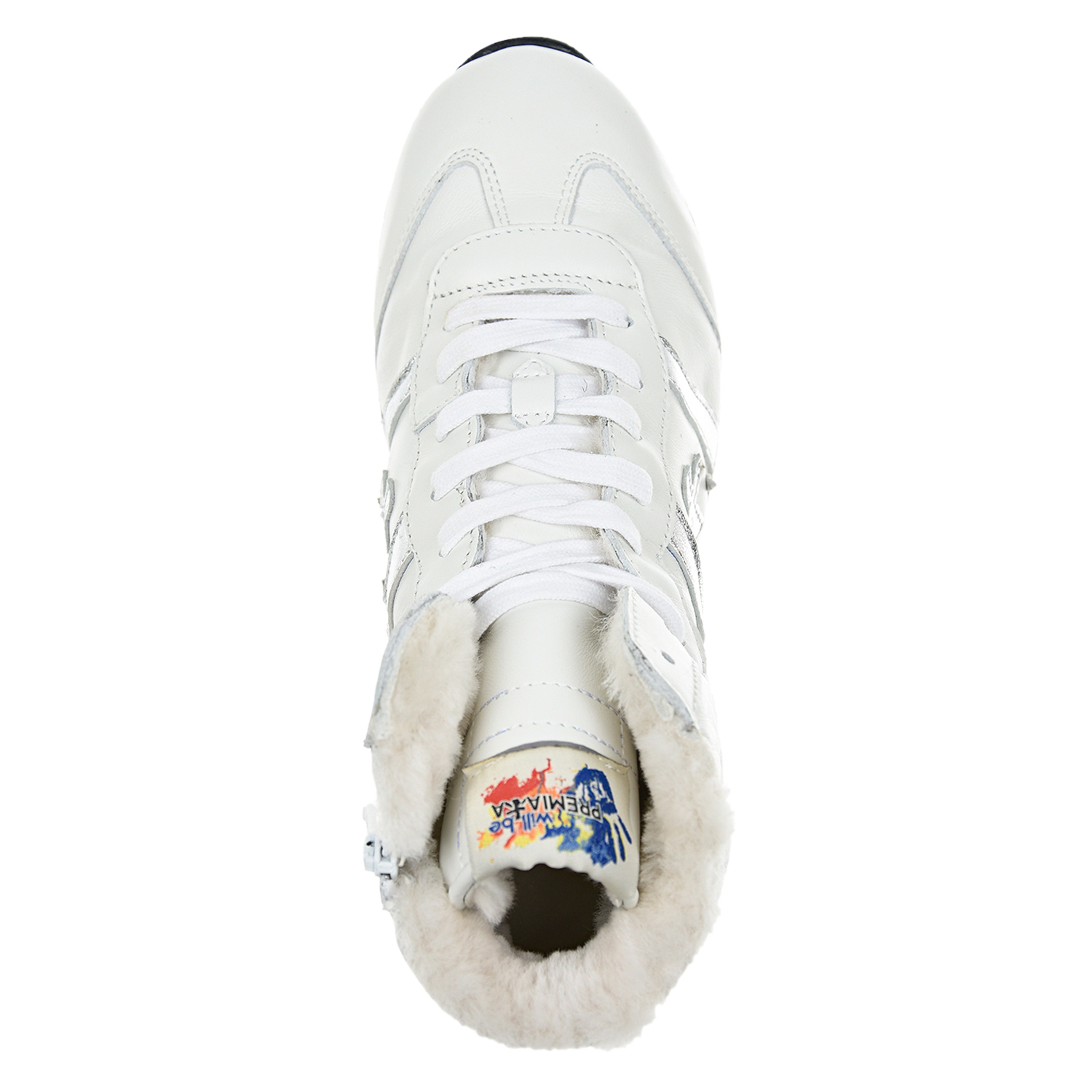 Белые кроссовки с серебристым логотипом will be Premiata детские, размер 38, цвет белый - фото 5