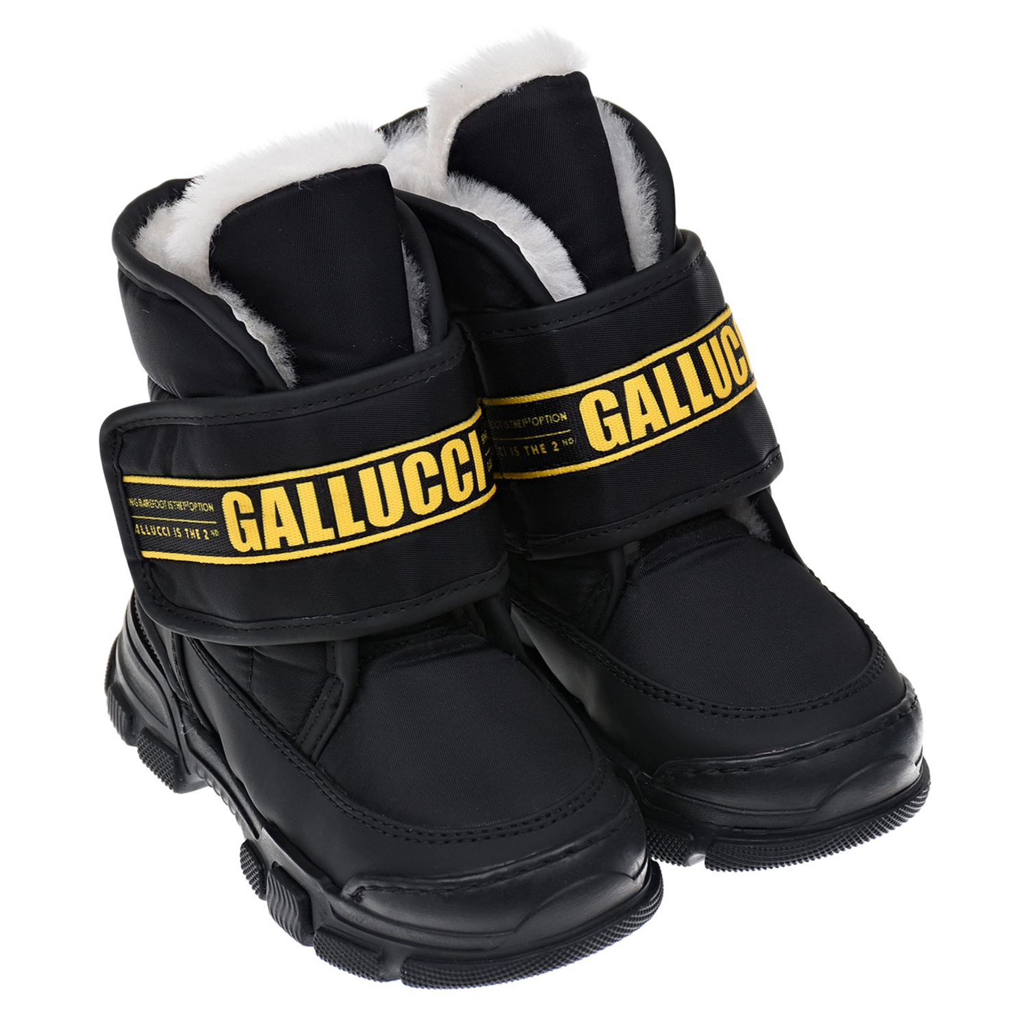 Высокие кроссовки с логотипом на застежке Gallucci детские