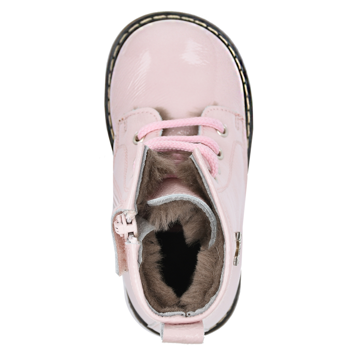Розовые кожаные ботинки с декором из стразов Monnalisa детские, размер 22, цвет розовый - фото 5
