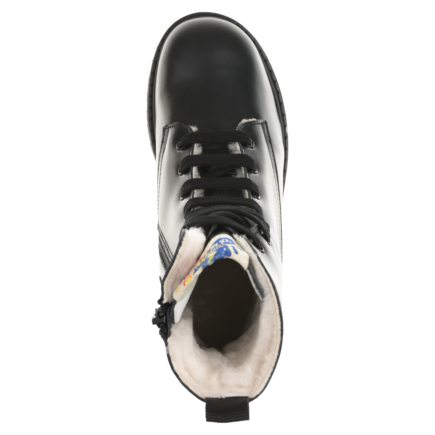 Черные ботинки с белой меховой подкладкой will be Premiata детские, размер 36, цвет черный - фото 4