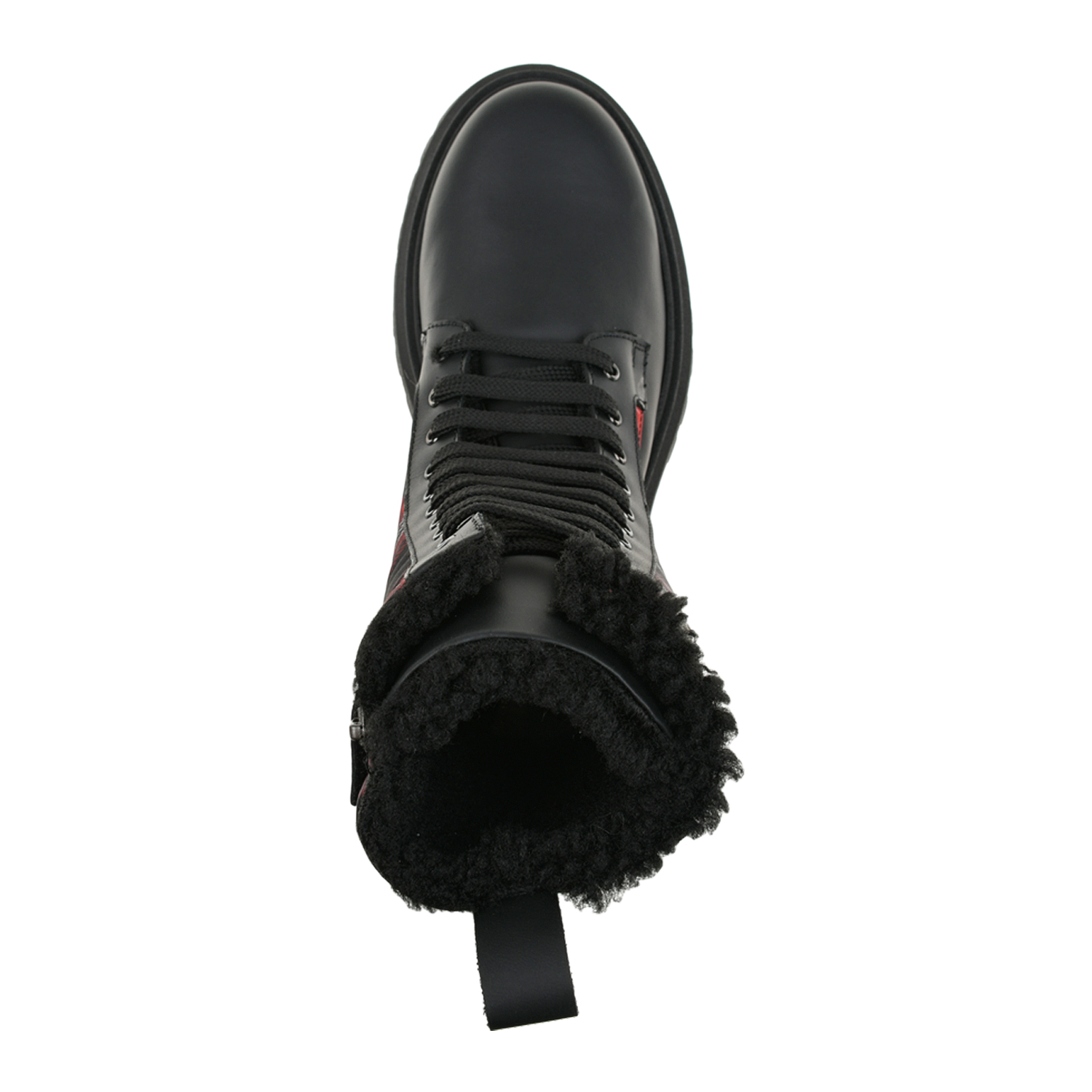 Ботинки с клетчатой вставкой по бокам Dolce&Gabbana детские, размер 33, цвет черный - фото 4