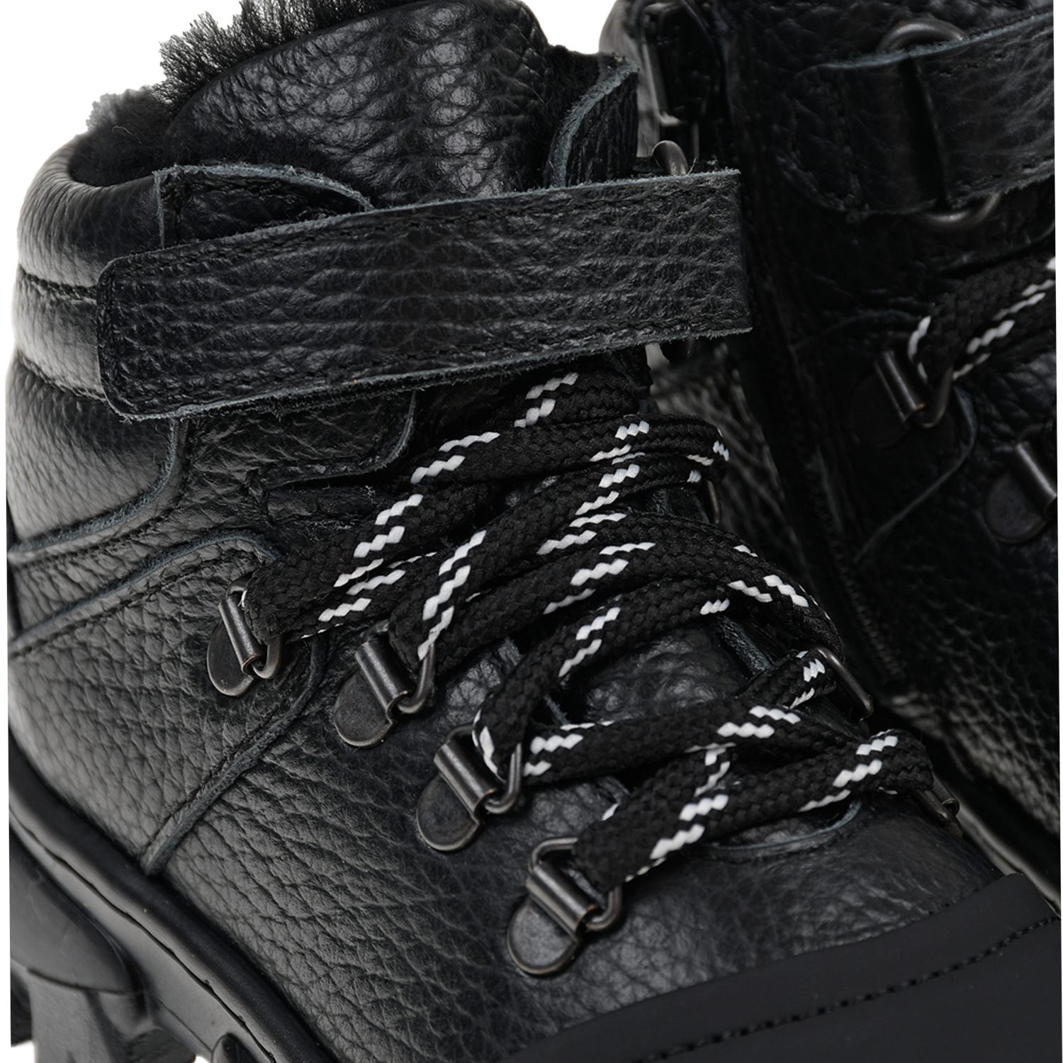Высокие черные кроссовки с меховой подкладкой Florens детские, размер 23, цвет черный - фото 6