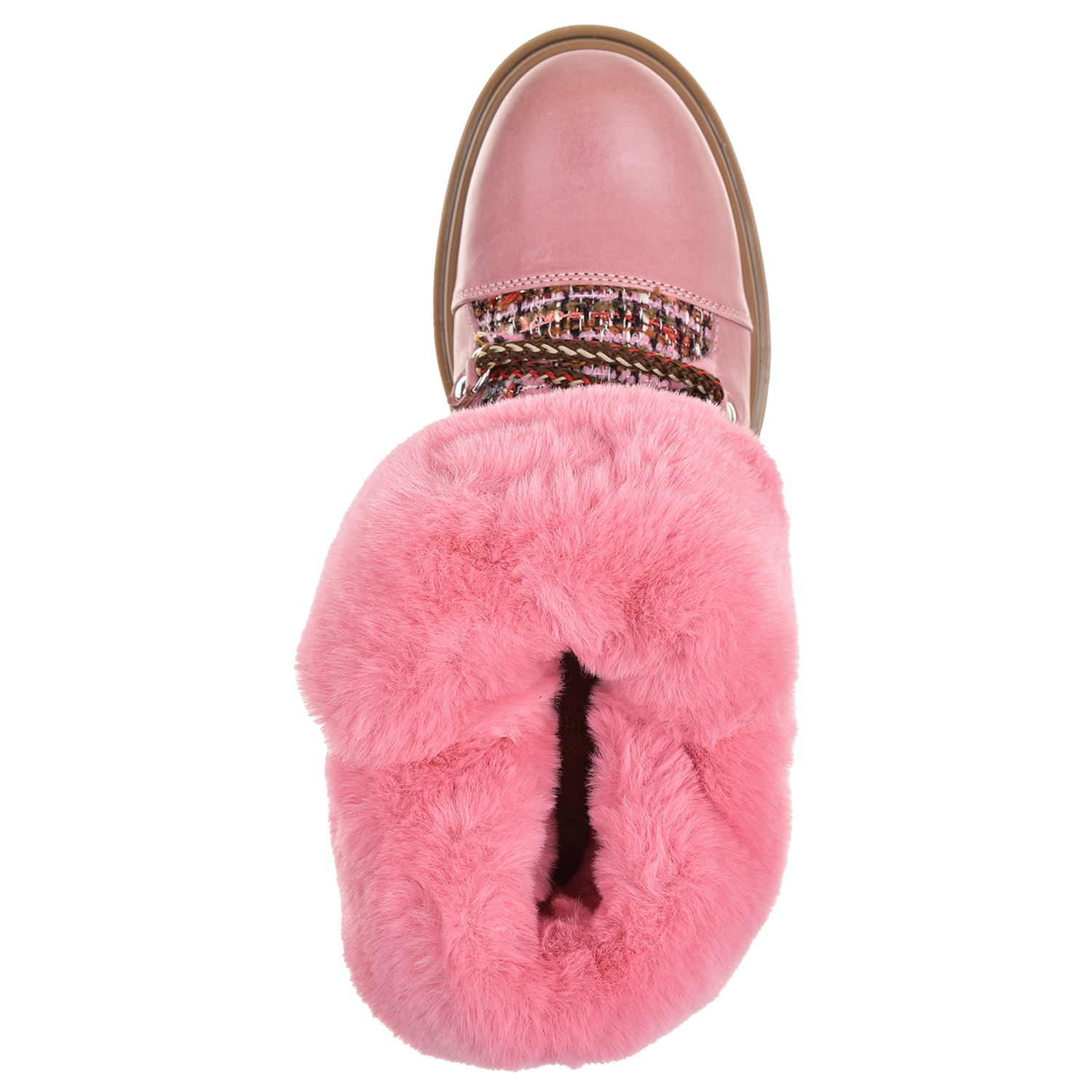 Розовые ботинки с подкладкой из овчины Gallucci детские, размер 37, цвет розовый - фото 4