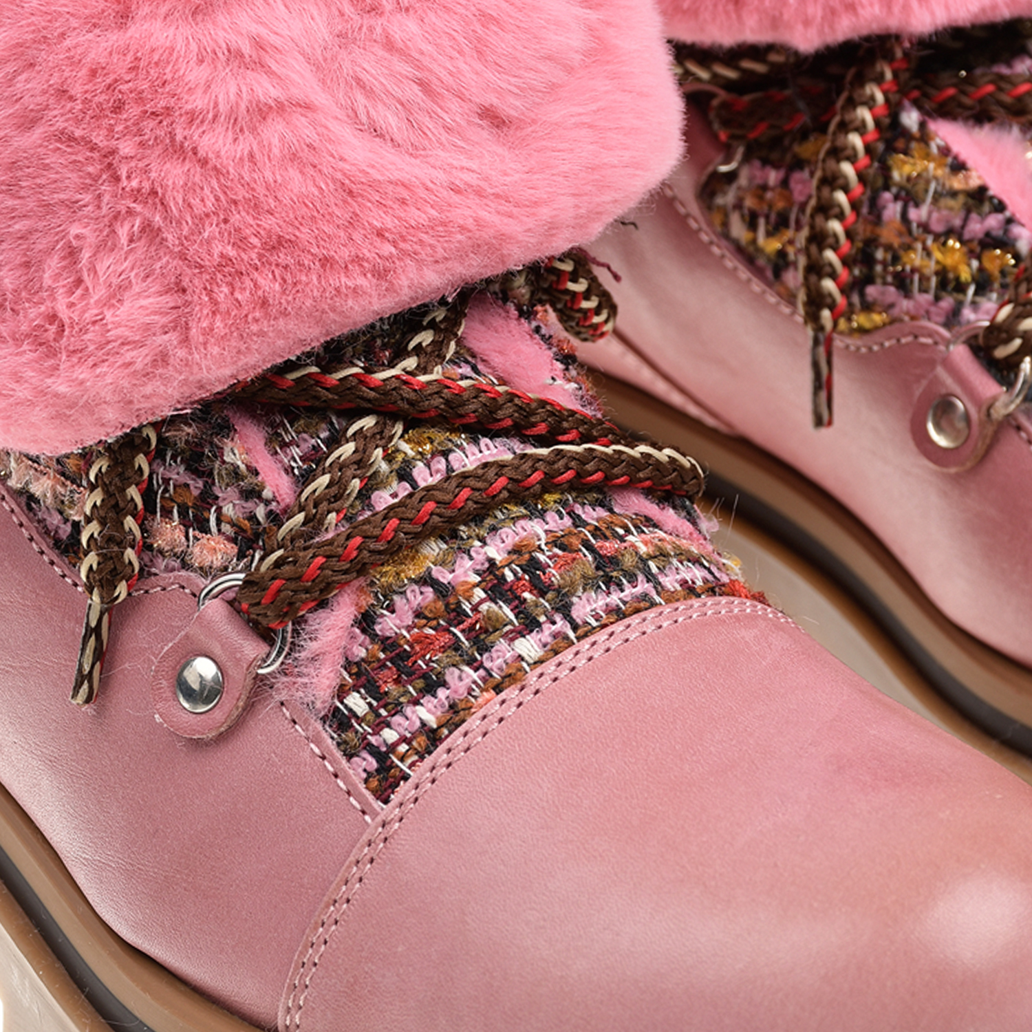 Розовые ботинки с подкладкой из овчины Gallucci детские, размер 37, цвет розовый - фото 6