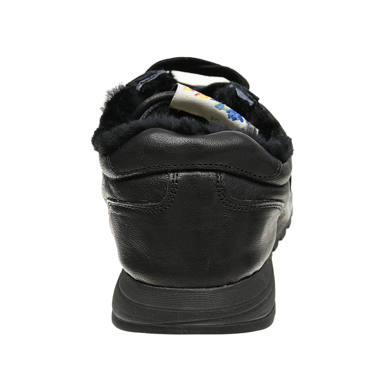 Кожаные кроссовки с меховой подкладкой will be Premiata детские, размер 34, цвет черный - фото 3