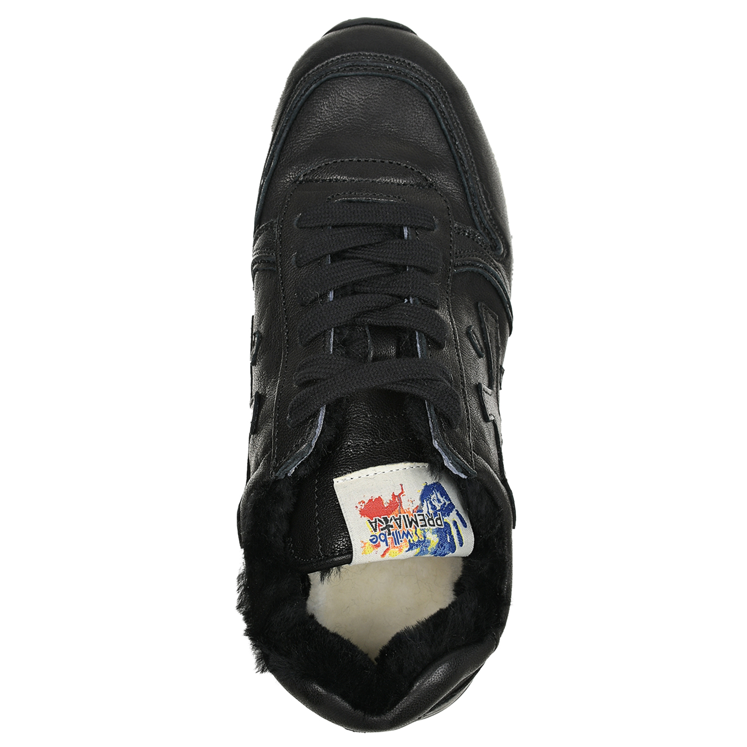 Кожаные кроссовки с меховой подкладкой will be Premiata детские, размер 34, цвет черный - фото 4