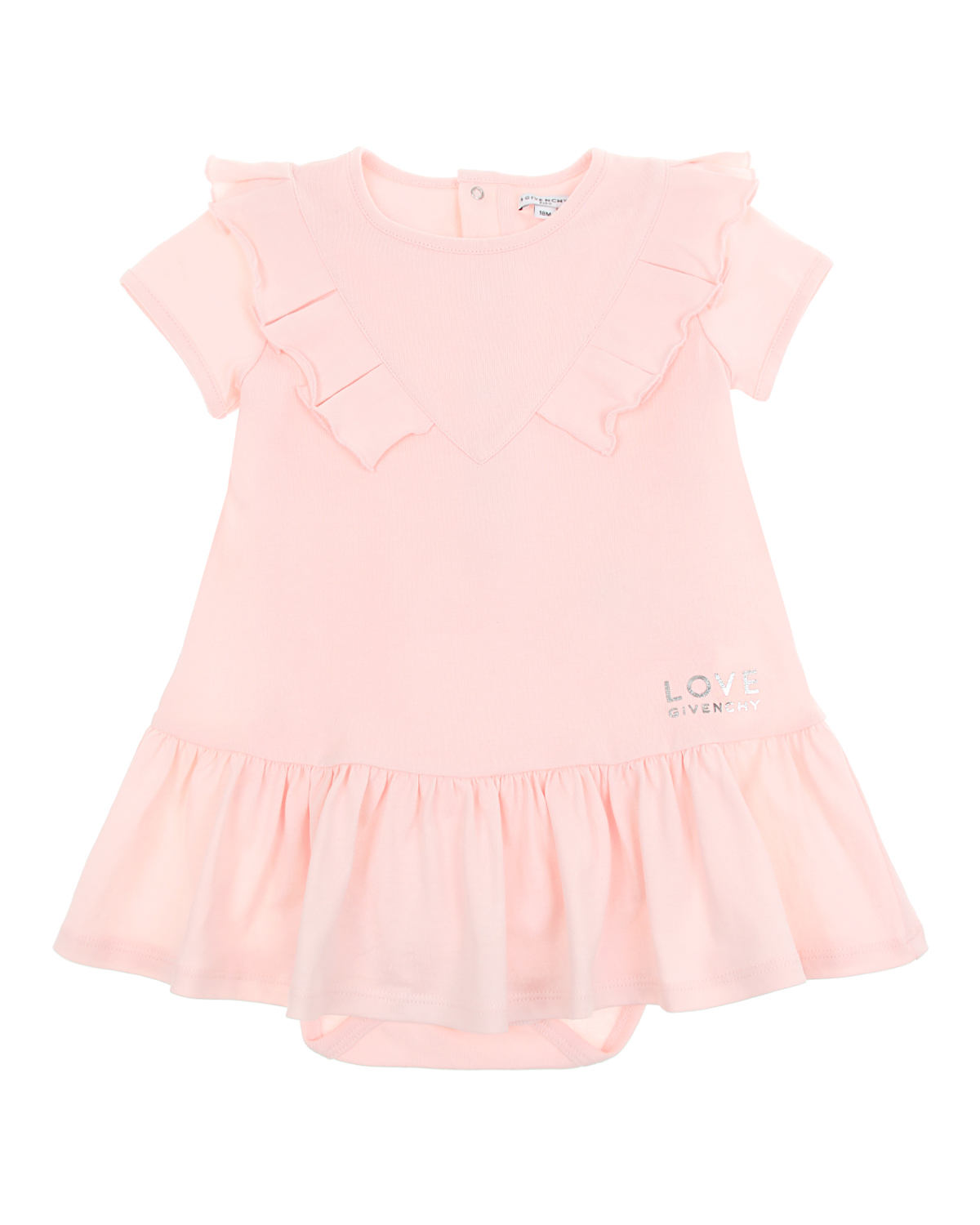 Комплект: розовое платье и повязка Givenchy детский, размер 80, цвет нет цвета - фото 2