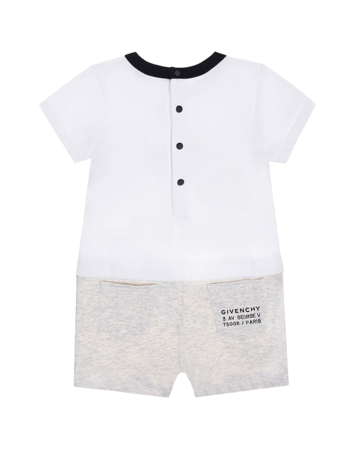 Песочник с имитацией футболки и шорт Givenchy детский - фото 2