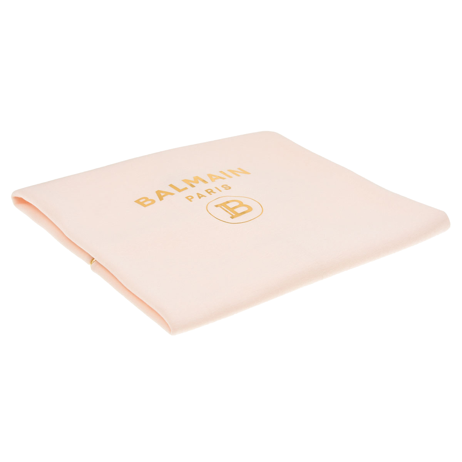 Розовый плед с золотым логотипом Balmain детский, размер unica, цвет нет цвета - фото 1