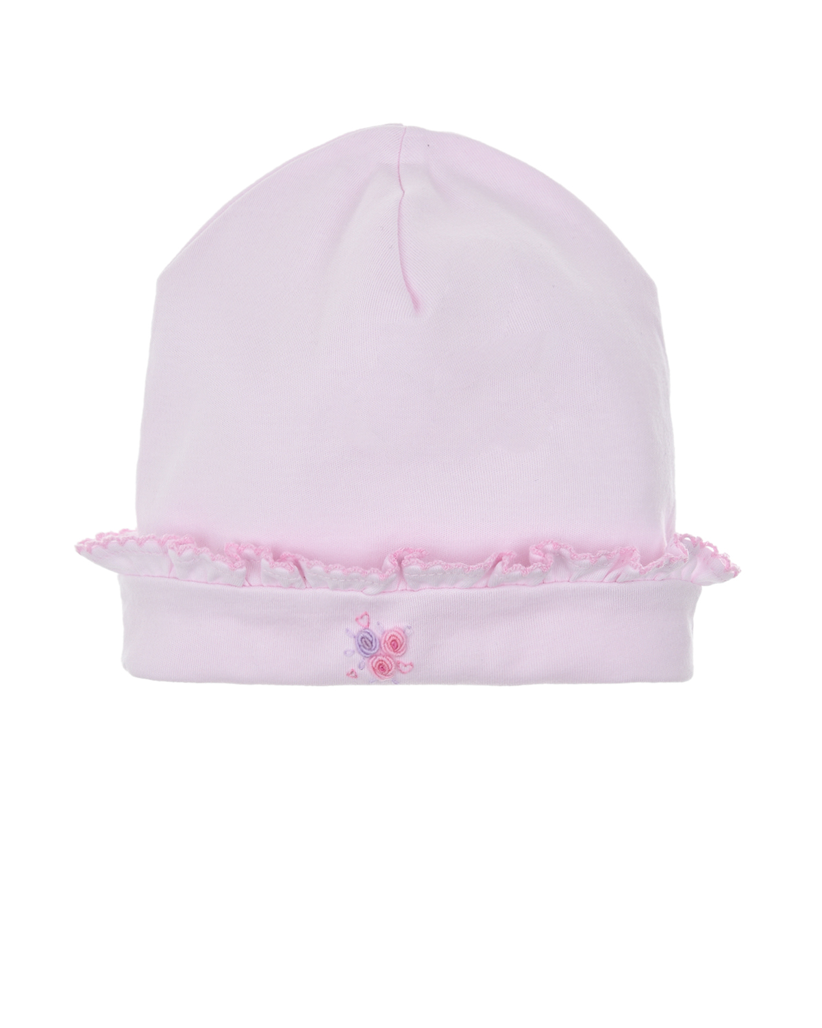 Розовая шапка с рюшами Kissy Kissy детская, размер 56, цвет розовый - фото 1