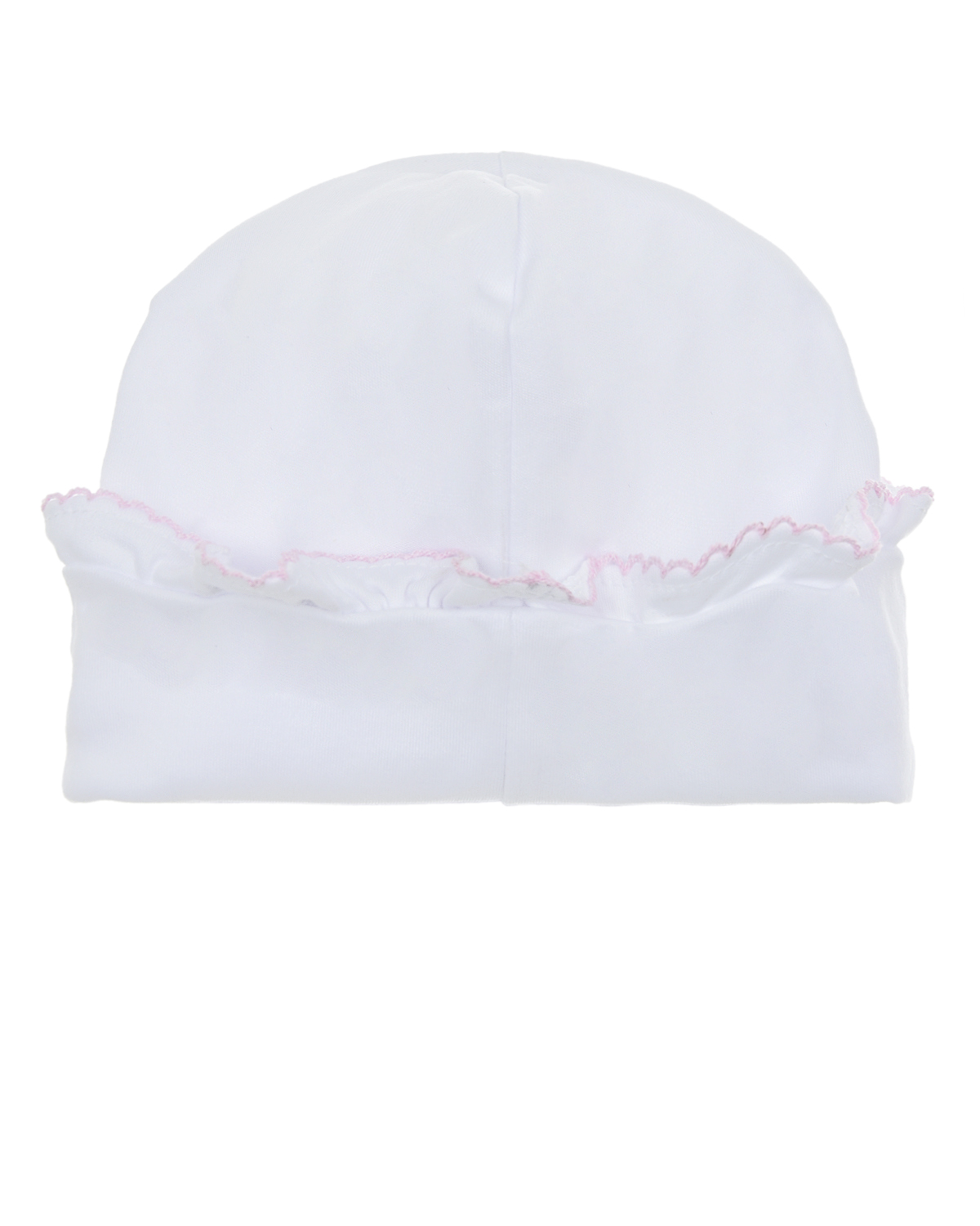Белая шапка с цветочной вышивкой Kissy Kissy детская, размер 56 - фото 2