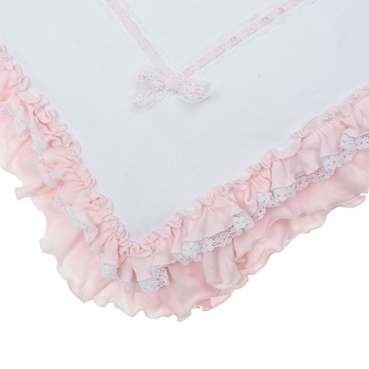 Белый плед с розовыми рюшами Aletta детский, размер unica, цвет мультиколор - фото 3