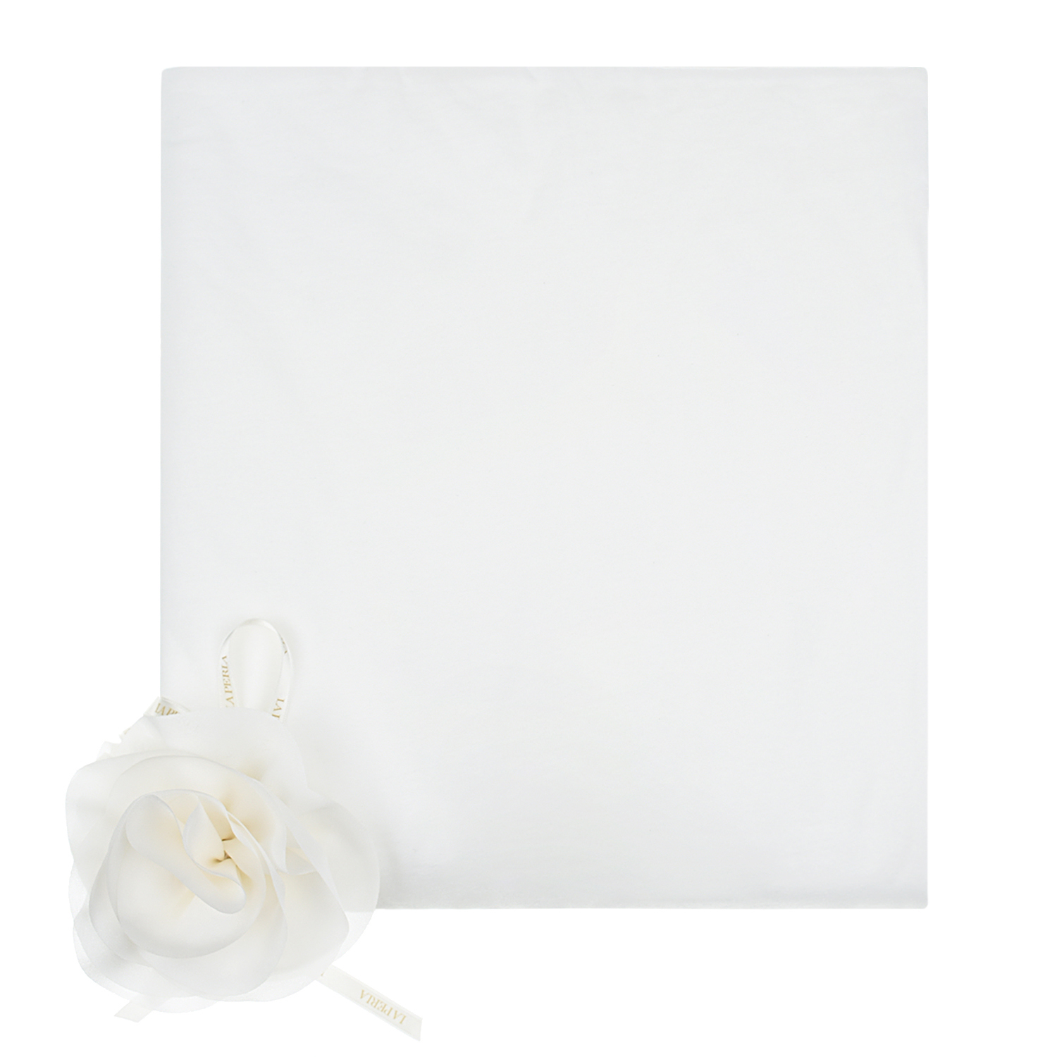 Белое одеяло с розой, 80x75 см La Perla детское, размер unica, цвет розовый - фото 2
