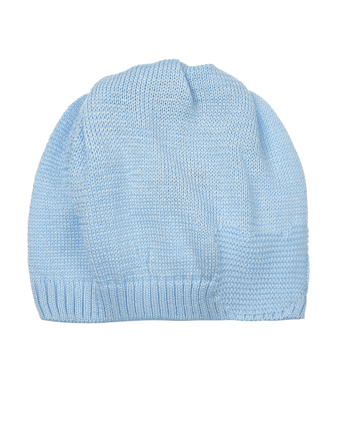 Голубая вязаная шапка Marlu, размер 68/74, цвет голубой