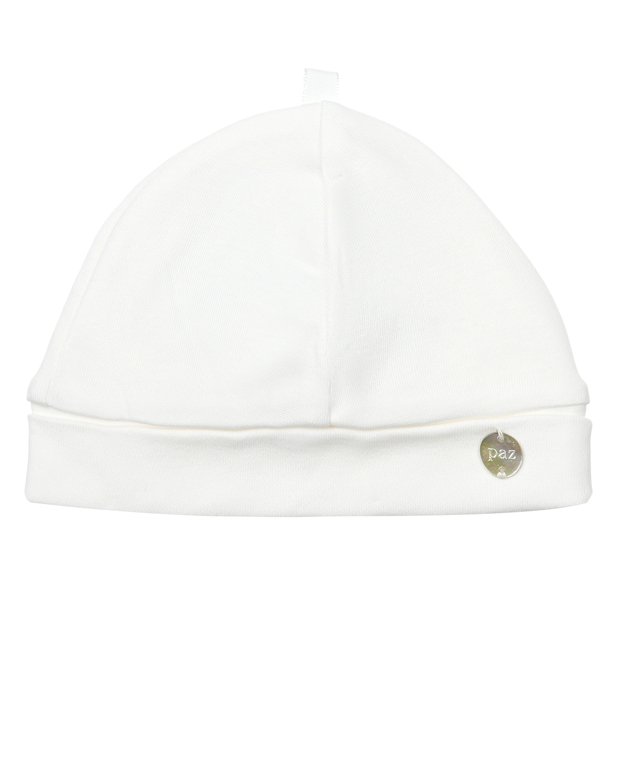 Белая хлопковая шапка Paz Rodriguez, размер 62, цвет кремовый