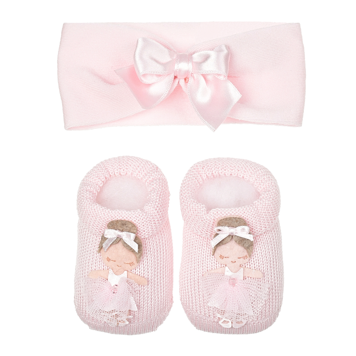 Подарочный набор: пинетки и повязка, розовый Story Loris подарочный набор повязка и пинетки аппликация принцесса розовый la perla детский