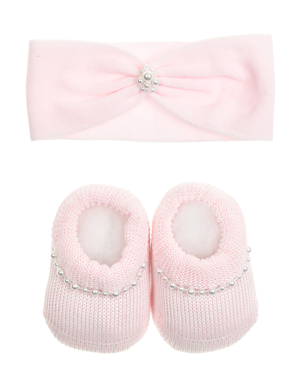 Подарочный набор: пинетки и повязка, розовый Story Loris игрушка погремушка в форме пинетки doudou et compagnie заяц розовый