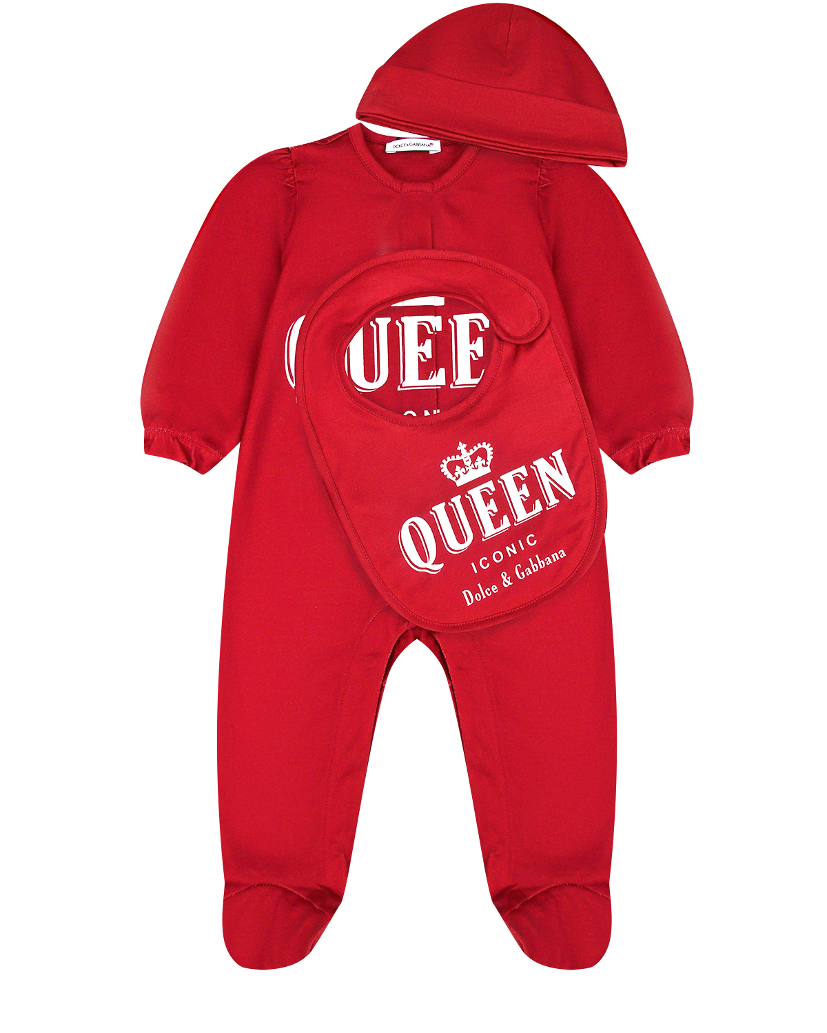 Красный подарочный комплект с принтом Queen Dolce&Gabbana детский - фото 1
