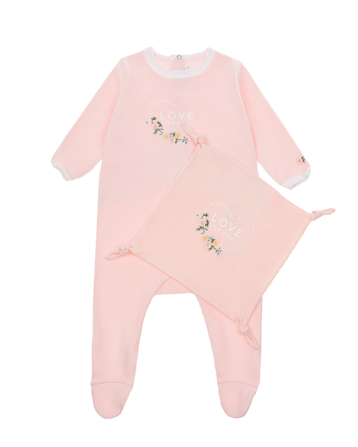 Розовый комплект из двух деталей Givenchy детский, размер 62, цвет нет цвета - фото 1