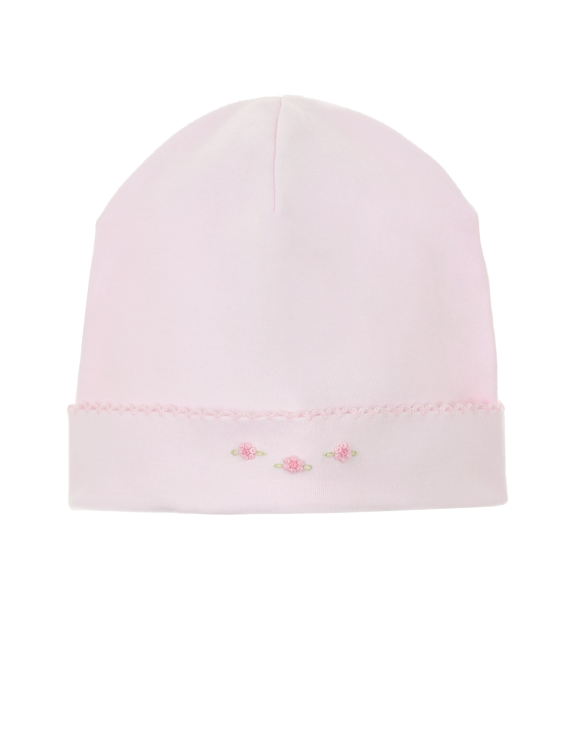 Розовая шапка с цветочной вышивкой Kissy Kissy детская, размер 56 - фото 1
