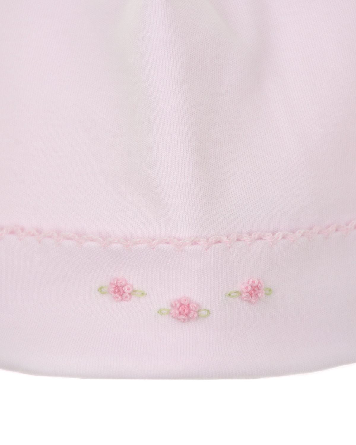 Розовая шапка с цветочной вышивкой Kissy Kissy детская, размер 56 - фото 3
