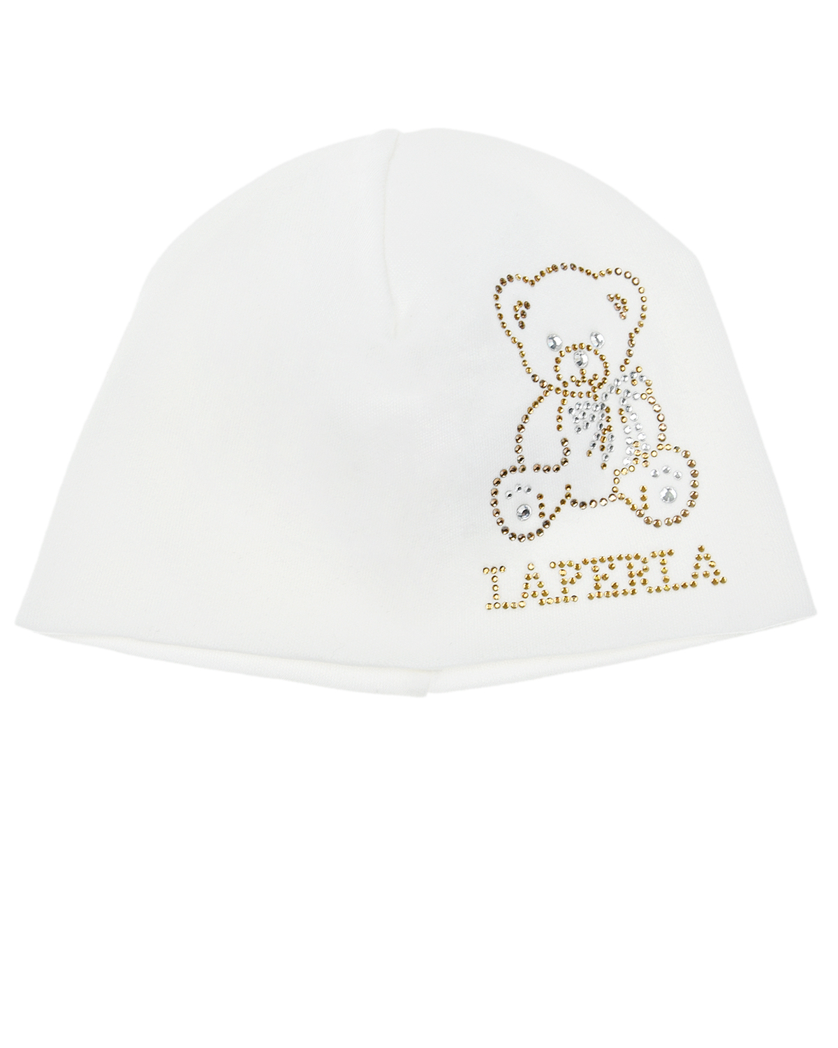 Набор подарочный: комбинезон и шапка с отделкой стразами La Perla детский, размер 56, цвет кремовый - фото 4