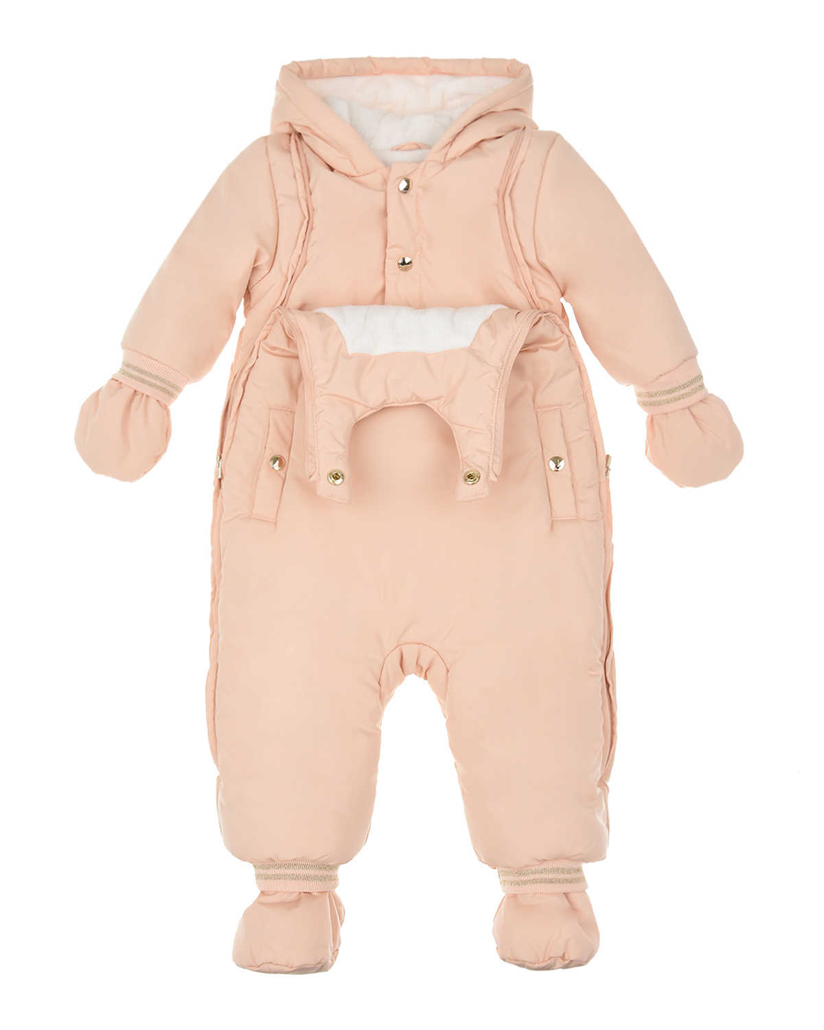 Комплект: комбинезон, варежки и пинетки Chloe детский, размер 62, цвет розовый - фото 2