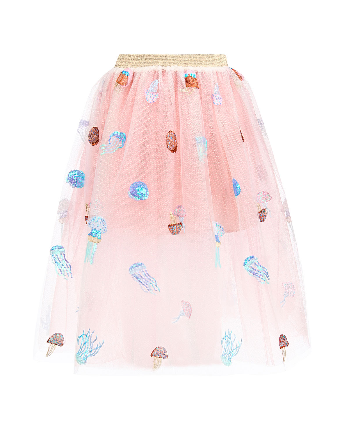 Розовая юбка с вышивкой и пайетками Eirene детская - фото 1