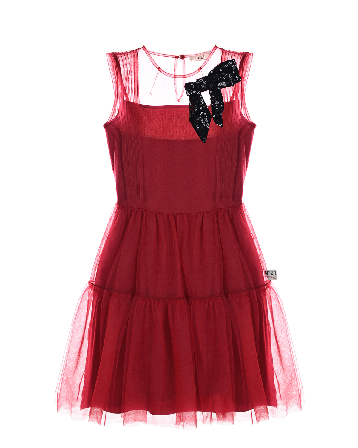 Нарядное красное платье No. 21 детское, размер 116, цвет красный - фото 1