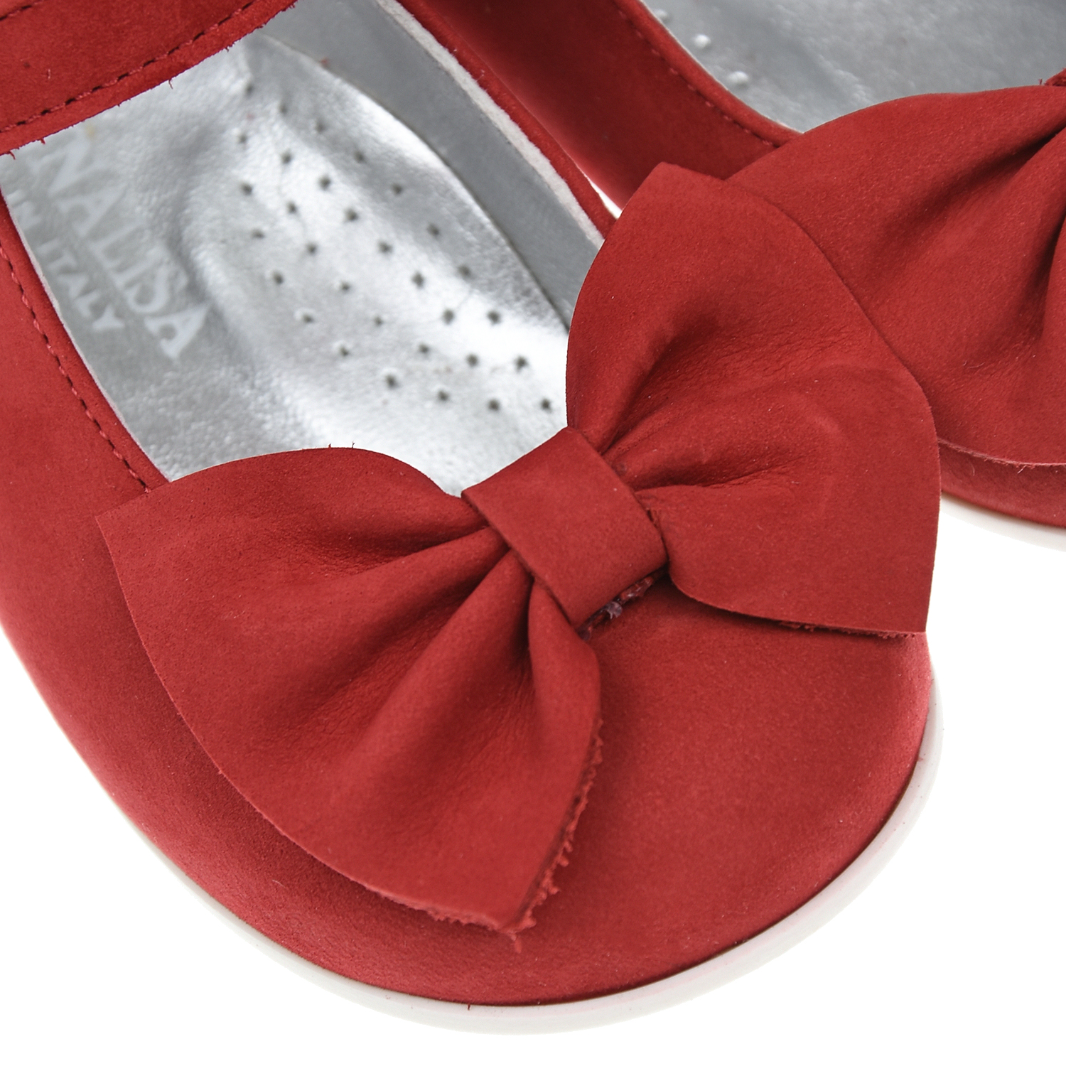 Красные туфли с бантом Monnalisa детские, размер 20, цвет красный - фото 6