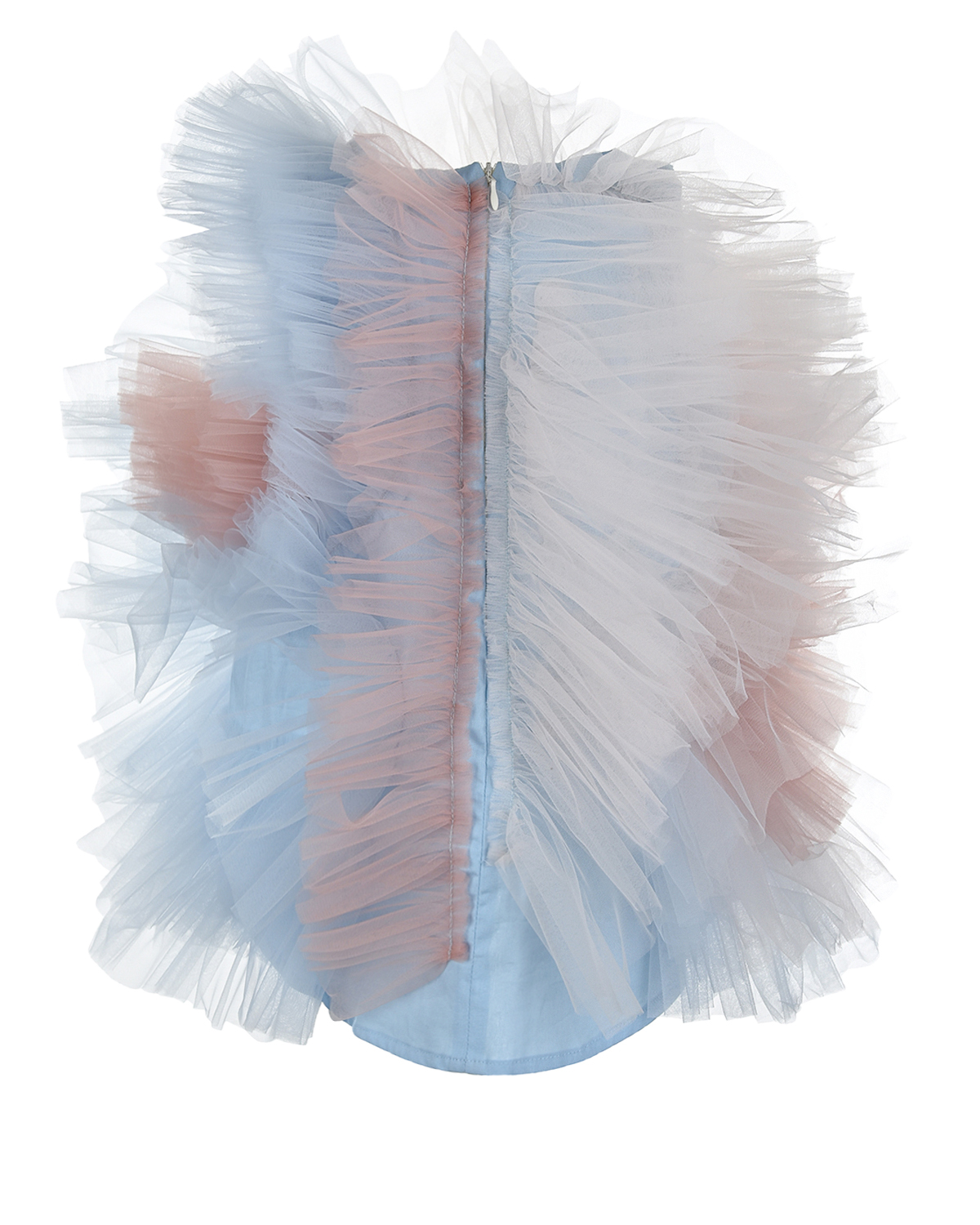 Короткое платье со сплошными оборками Nikolia детское, размер 104, цвет мультиколор - фото 3